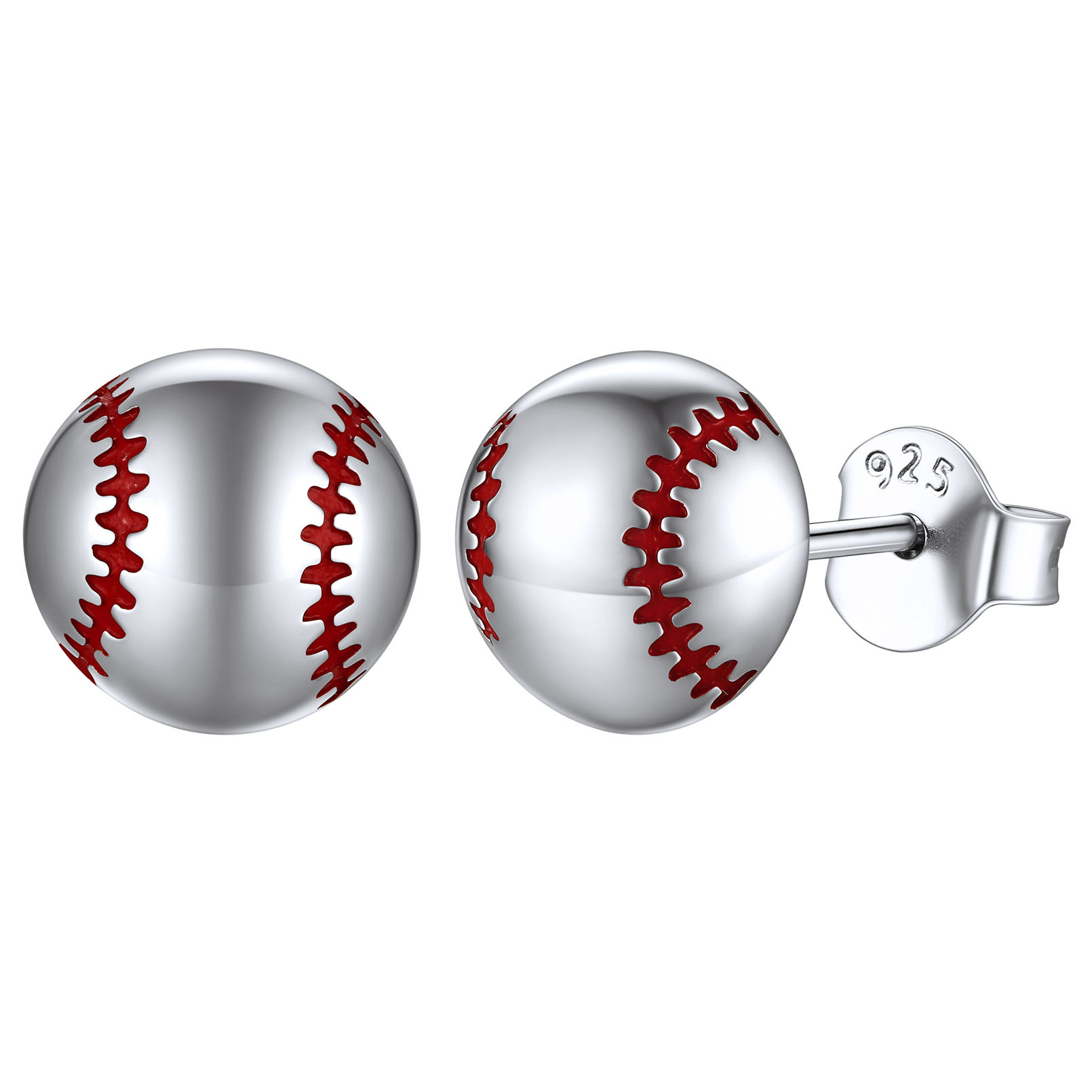 ChicSilver 925 Sterling Silver Stud Earrings Hypoallergenic Baseball/Soccer Earrings Gifts for Women Men Player Fan