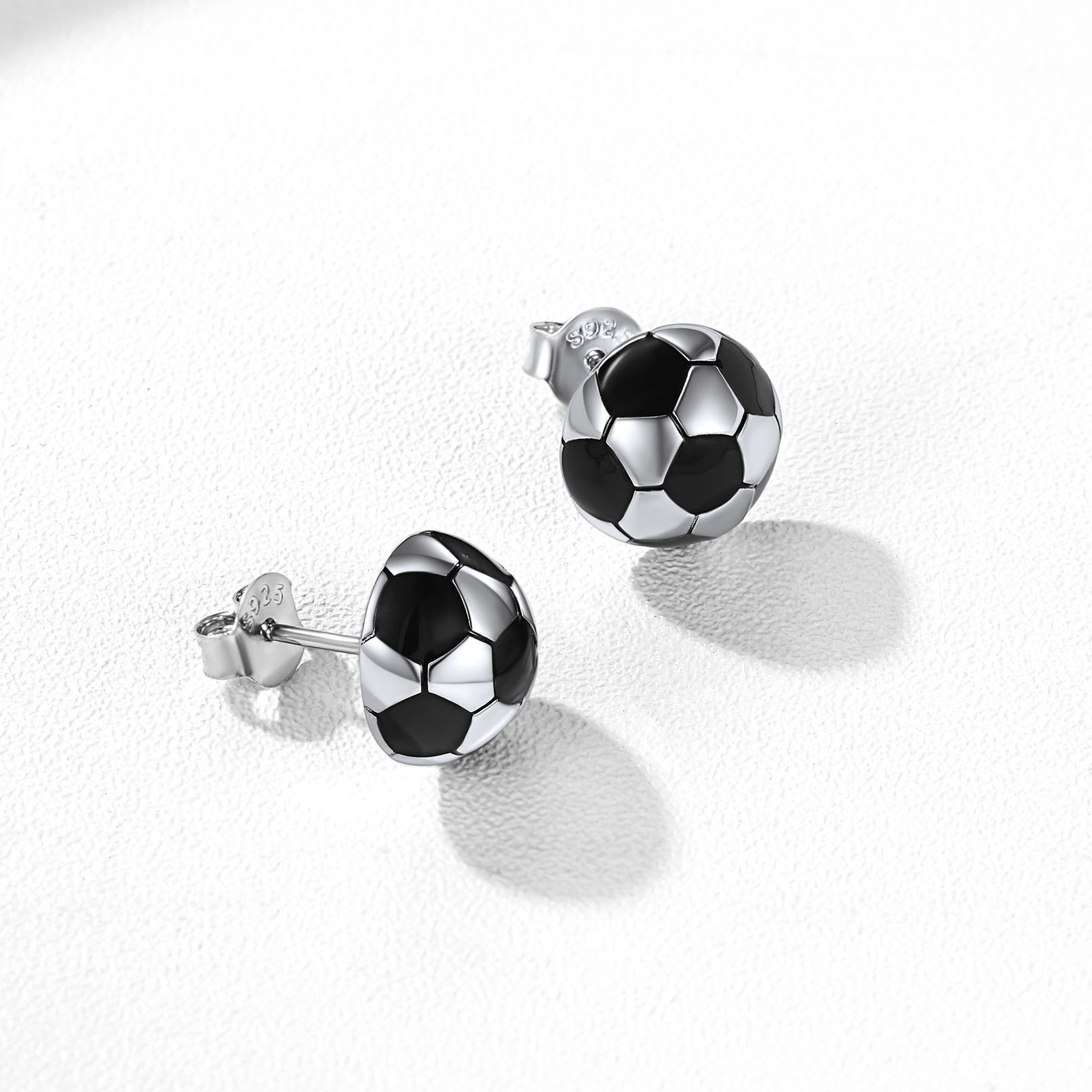 ChicSilver 925 Sterling Silver Stud Earrings Hypoallergenic Baseball/Soccer Earrings Gifts for Women Men Player Fan
