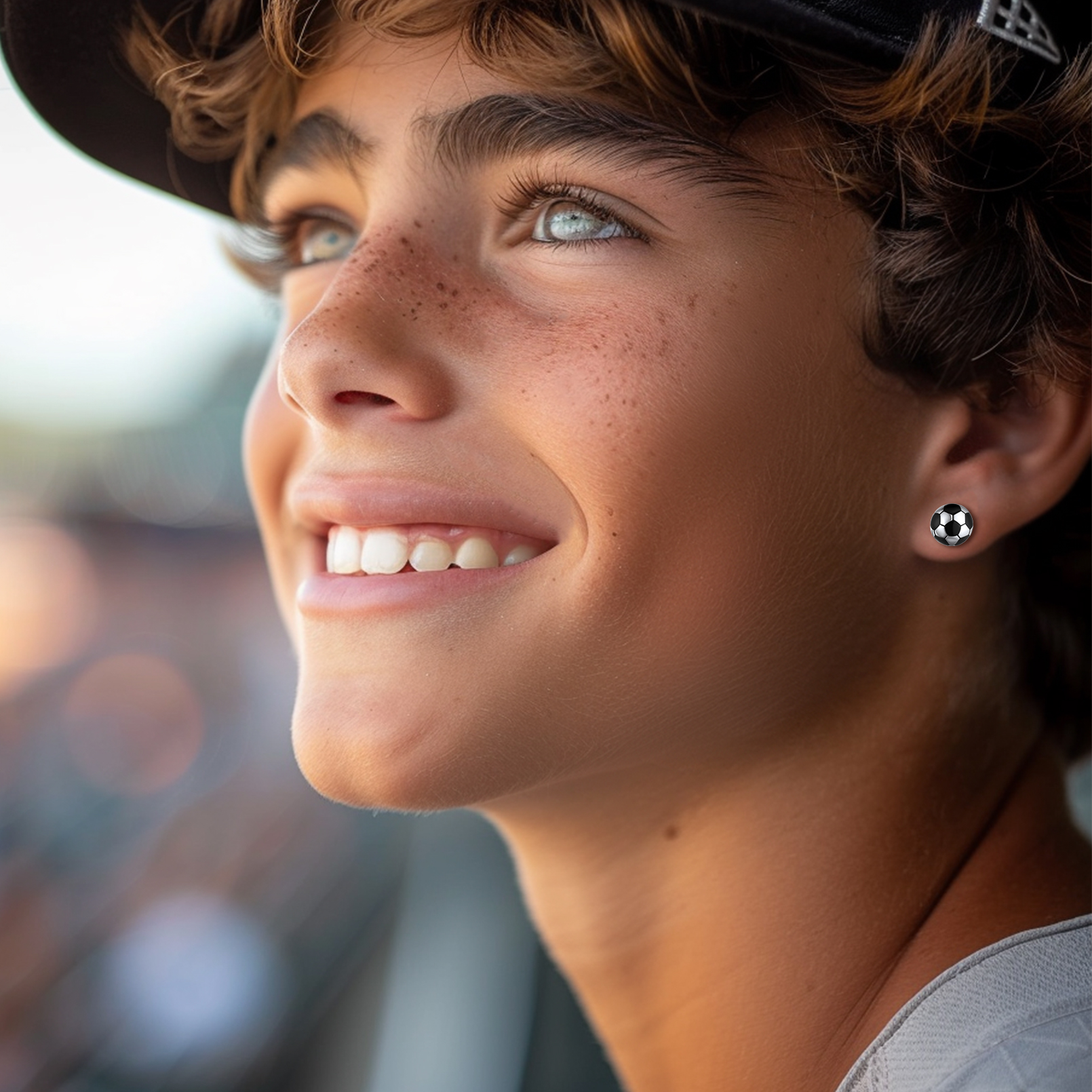 ChicSilver 925 Sterling Silver Stud Earrings Hypoallergenic Baseball/Soccer Earrings Gifts for Women Men Player Fan