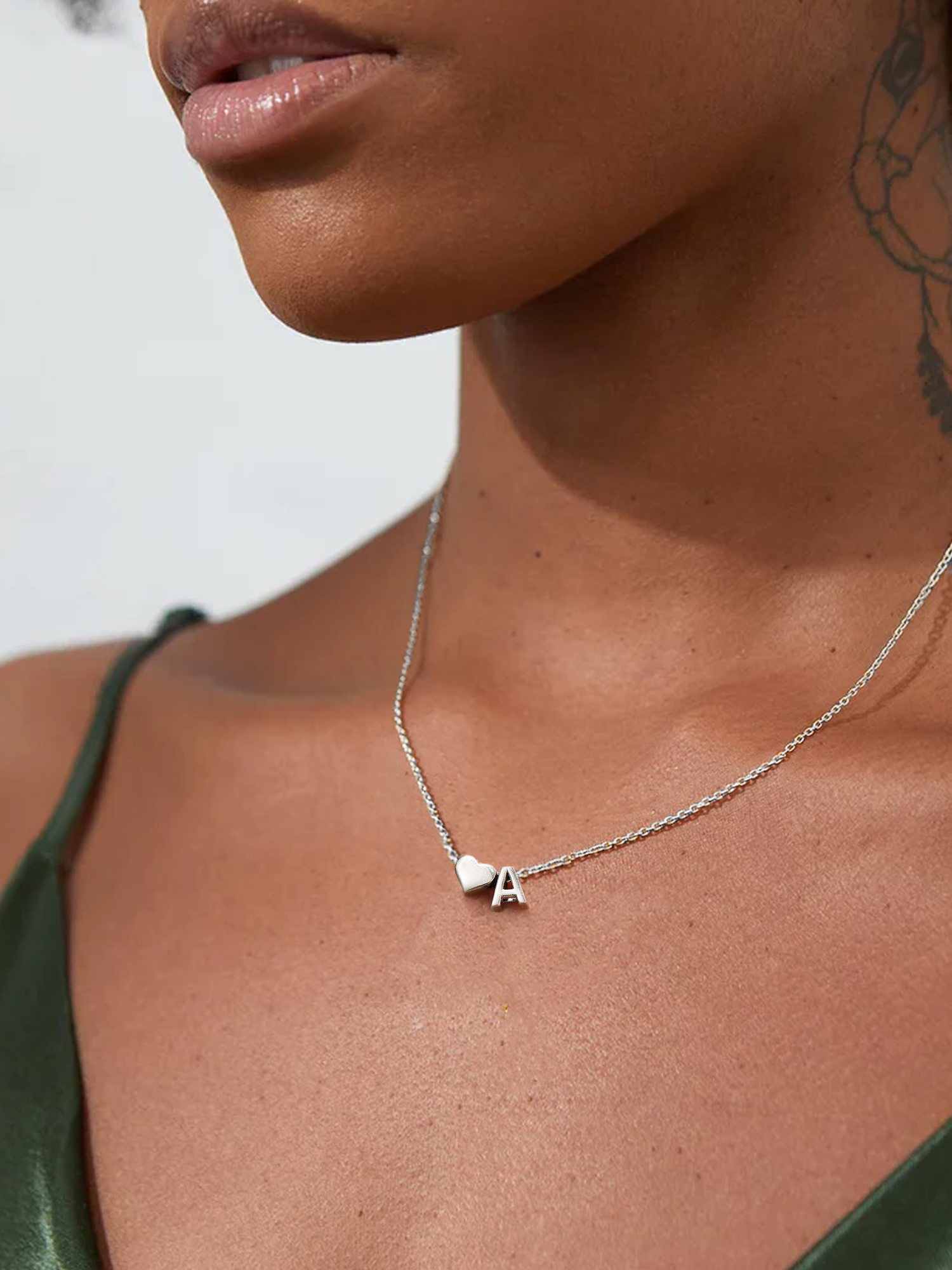 ChicSilver Initial Necklaces for Women Silver 925 Sterling Silver Necklace for Women Dainty Letter Necklace A-Z Necklace for Girls