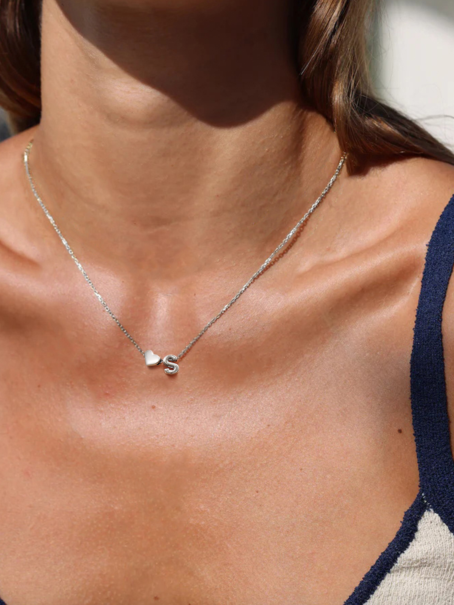 ChicSilver Initial Necklaces for Women Silver 925 Sterling Silver Necklace for Women Dainty Letter Necklace A-Z Necklace for Girls