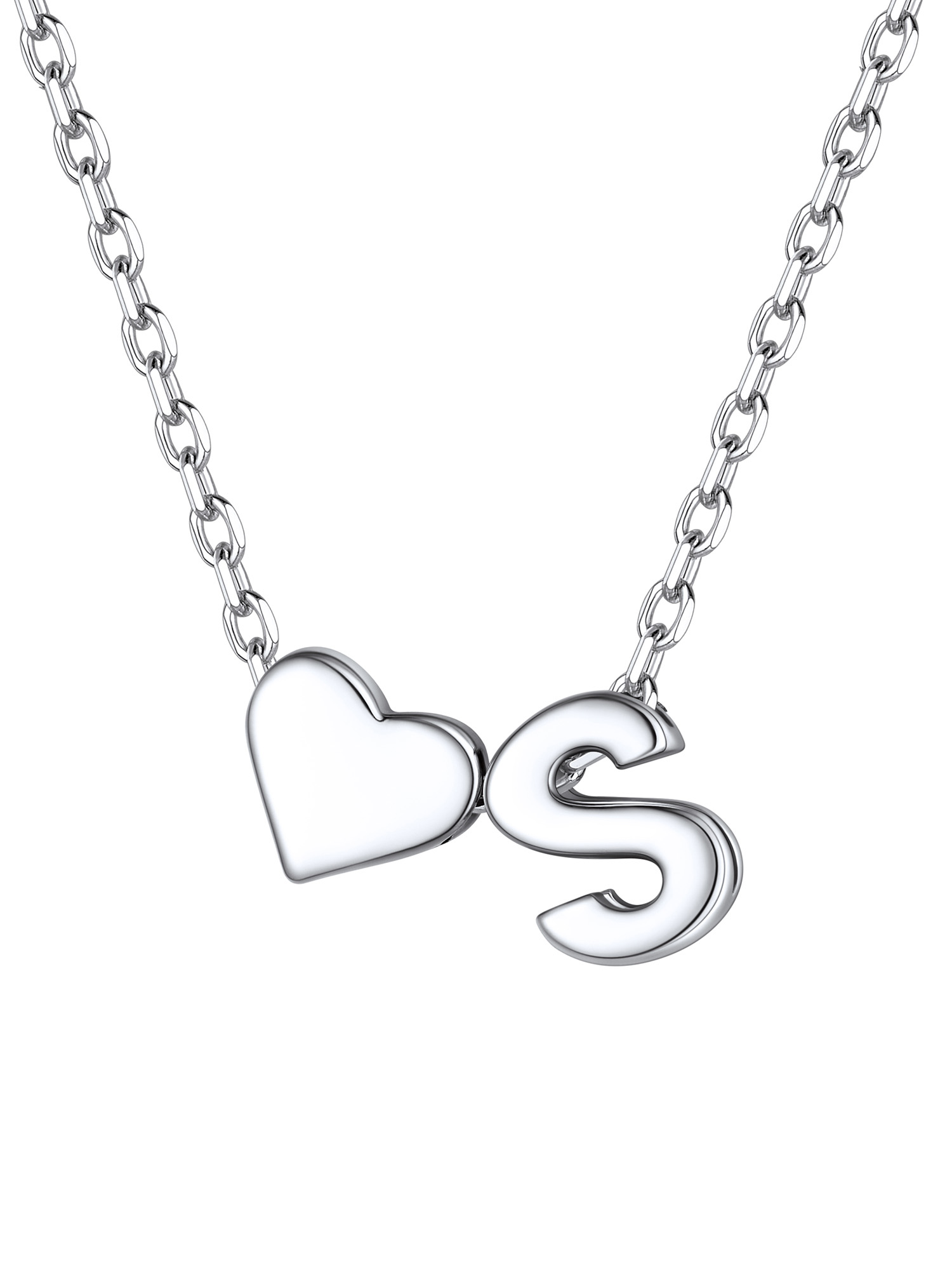 ChicSilver Initial Necklaces for Women Silver 925 Sterling Silver Necklace for Women Dainty Letter Necklace A-Z Necklace for Girls