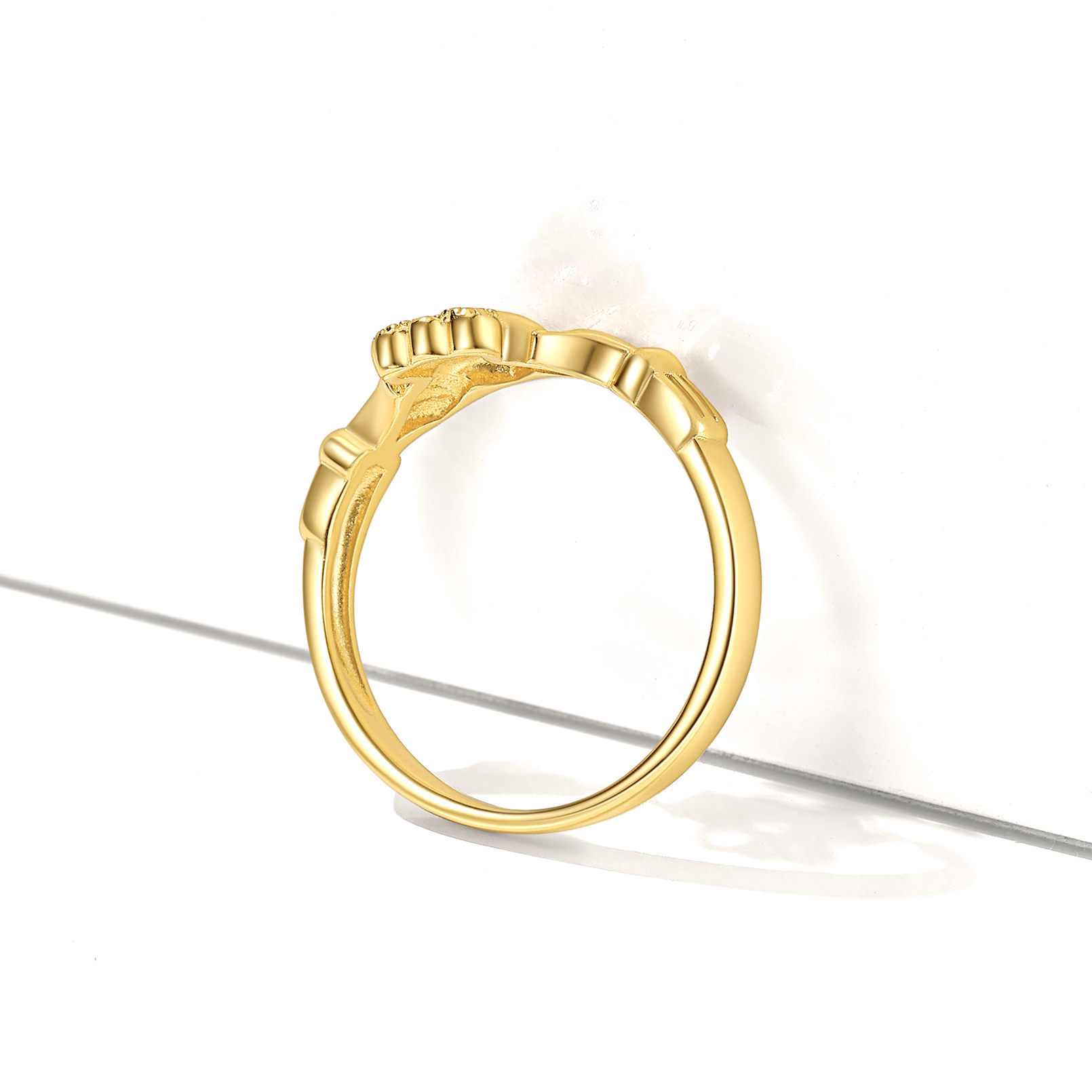 ChicSilver Women's Sterling Silver 925 Celtic Irish Claddagh Friendship Love Heart Engagement Ring Wedding Bridal Sets