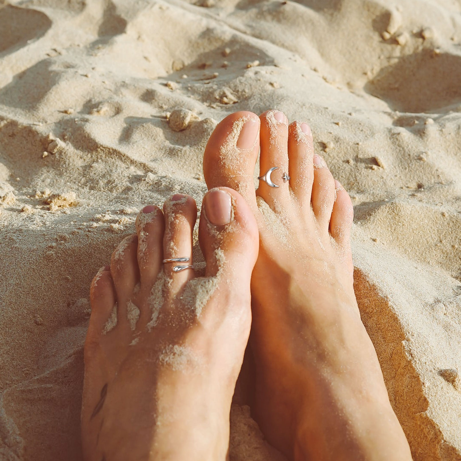 ChicSilver Minimalist Toe Rings for Women Sterling Silver Hypoallergenic Simple Open 2mm Thin Band Ring Adjustable