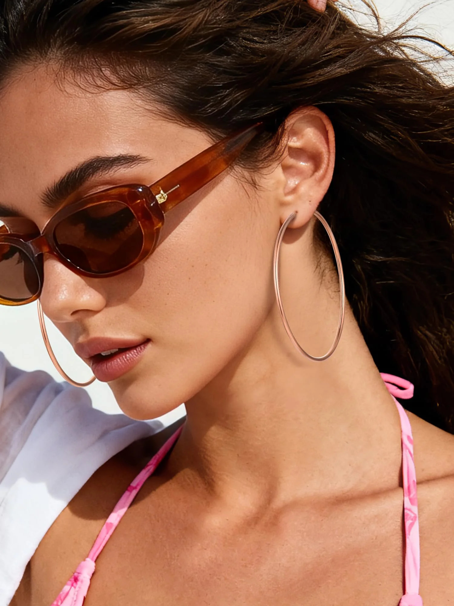 ChicSilver 925 Sterling Silver Small Hoop Earrings Circle Endless Huggie Hoops 15/20/30/50/70mm