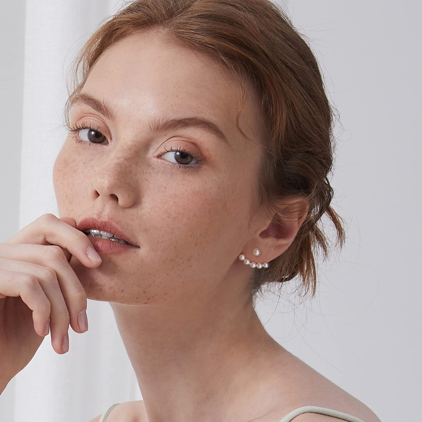 ChicSilver Front Back Stud Earrings Ear Jacket Earrings 925 Sterling Silver Jewelry for Women Girls (Silver)