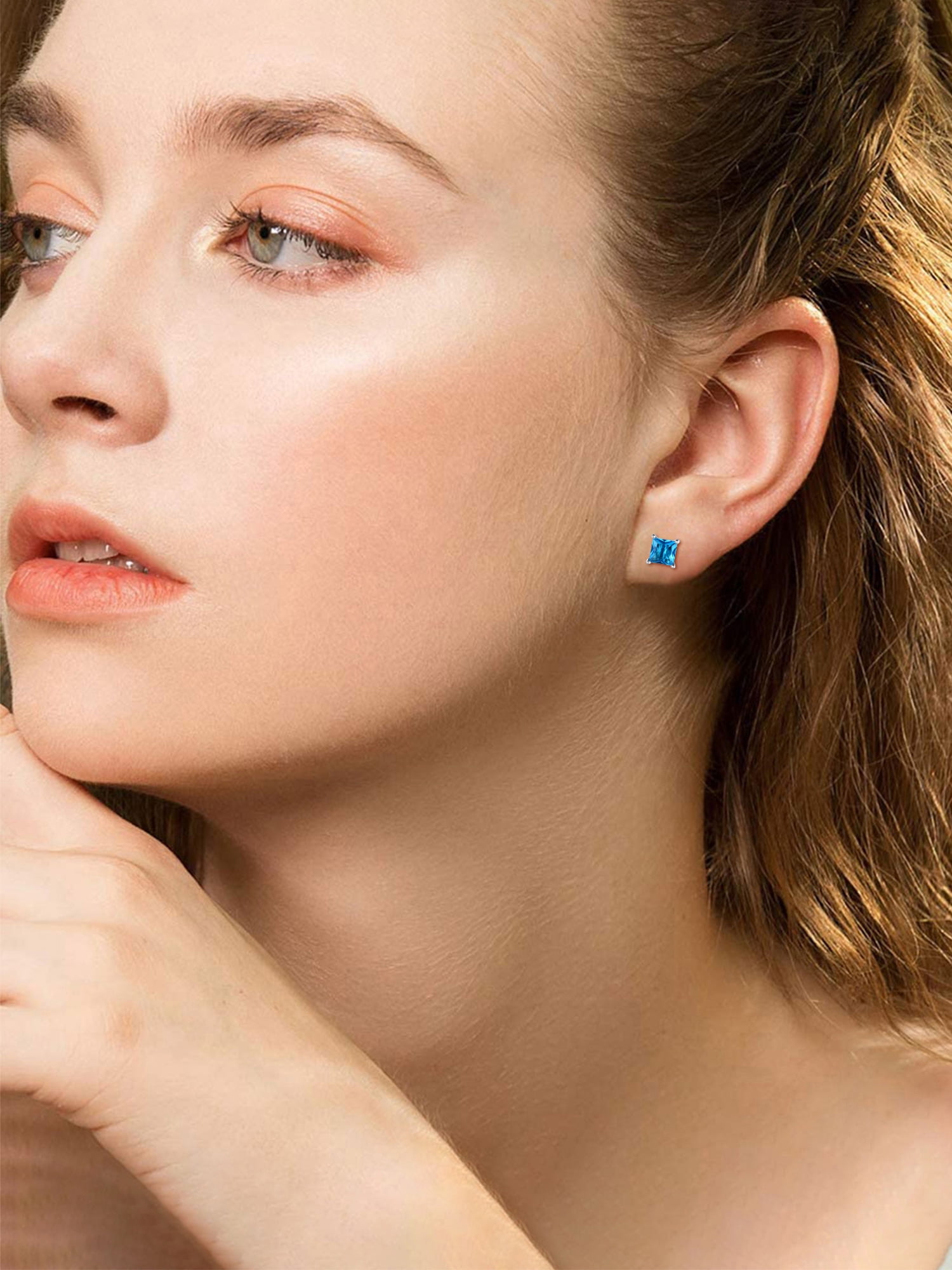 ChicSilver Heart Stud Earrings November Birthstone Jewelry for Women, Hypoallergenic Sterling Silver Earring for Sensitive Ears