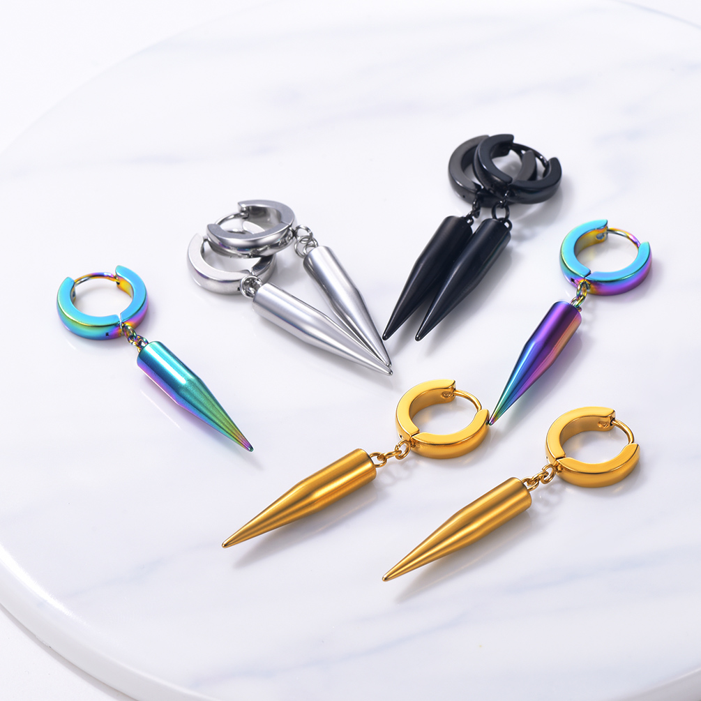 PROSTEEL Stud Earrings Set for Men Women Flat 18K Gold Plated Round Studs Hypoallergenic