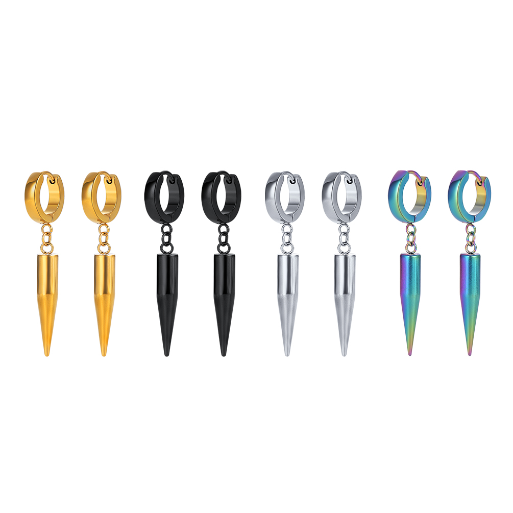 PROSTEEL Stud Earrings Set for Men Women Flat 18K Gold Plated Round Studs Hypoallergenic