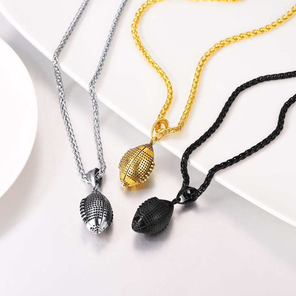 PROSTEEL Soccer Necklace Ball Pendant Necklaces for Teen Boy Mens Stainless Steel Sport Gift Jewelry