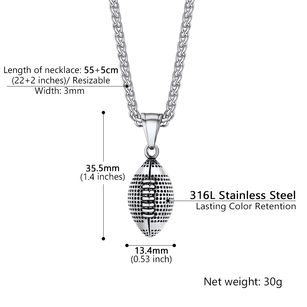 PROSTEEL Soccer Necklace Ball Pendant Necklaces for Teen Boy Mens Stainless Steel Sport Gift Jewelry