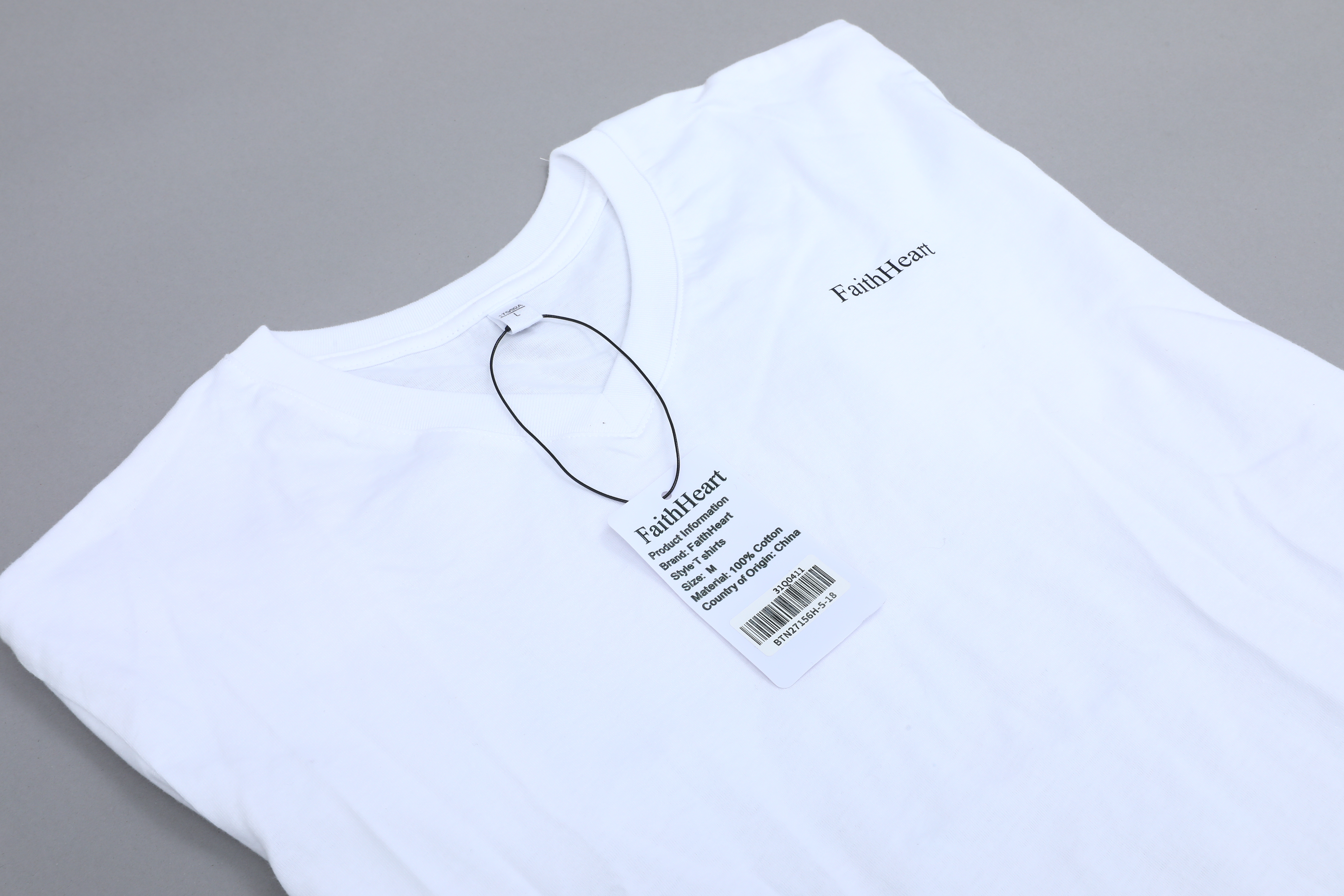 FaithHeart Tee Shirts for Men Short Sleeve V-Neck Solid Soft Comfortable Cotton T-Shirt Clothes