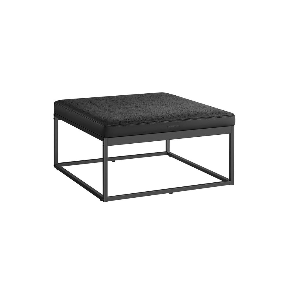 SONGMICS LUIZ Collection - Square Ottoman Footstool with Reversible Top