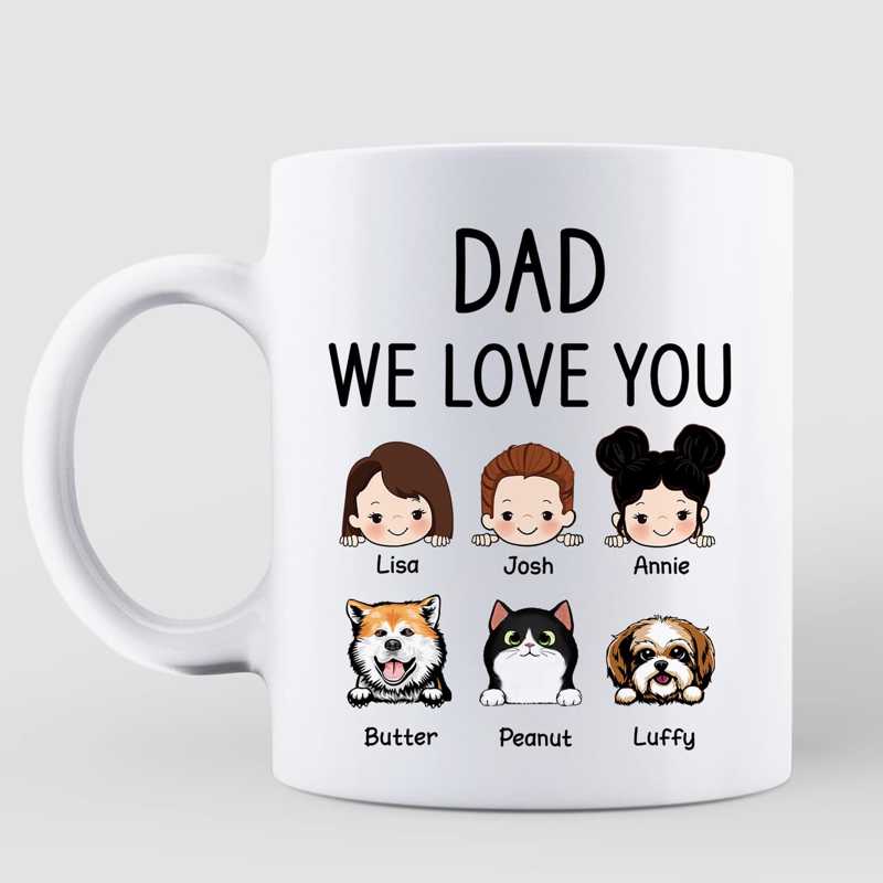 Dad We Love You Personalized Mug