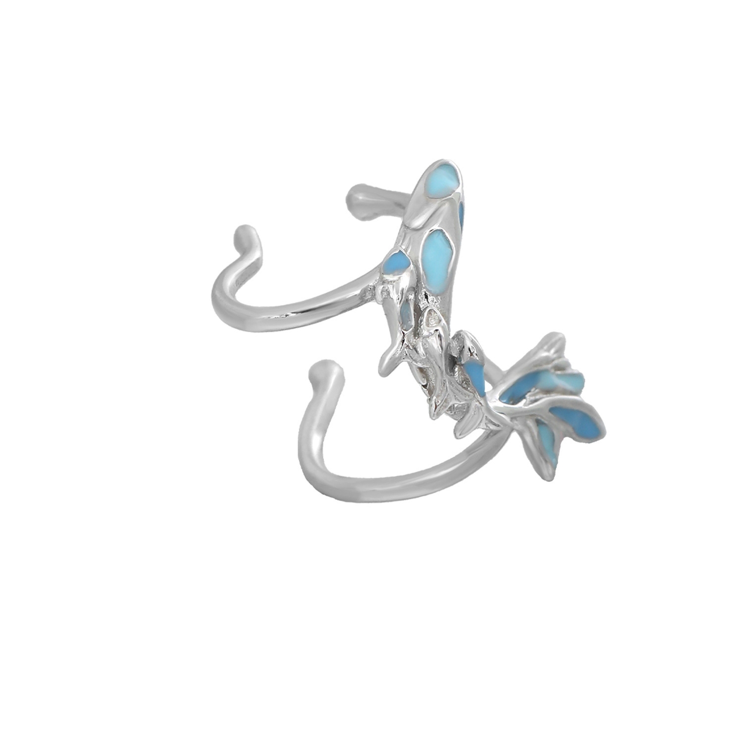 Lightweight Sterling Silver Fish Ear Cuff For Everyday Use | Jentle Jewelry