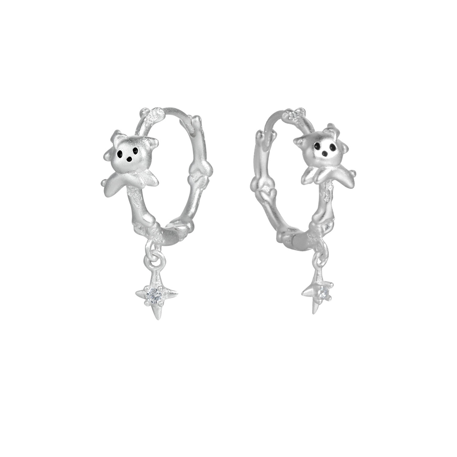 Lightweight Silver Puppy Earrings For Everyday Wear | Jentle Jewelry