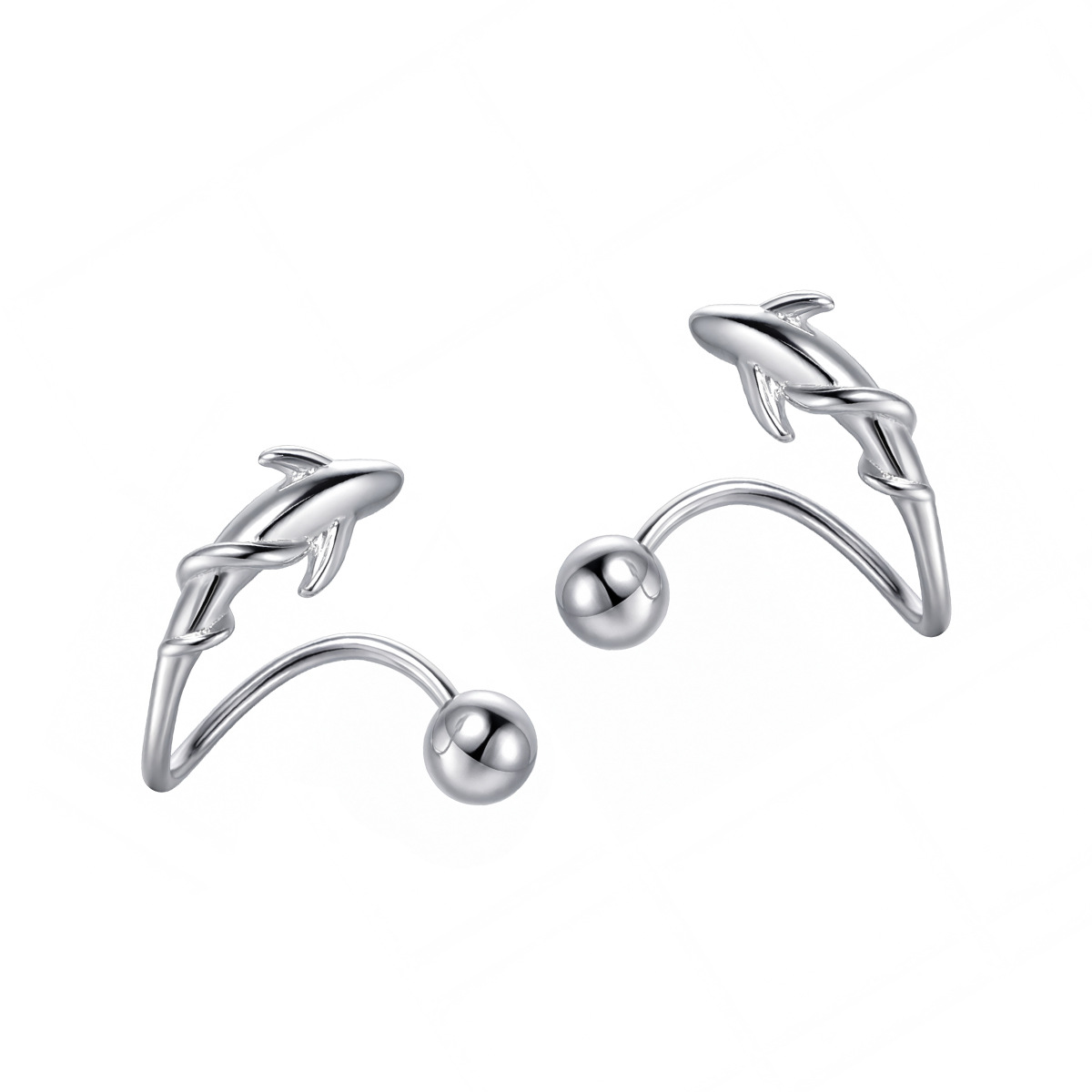 Lightweight Silver Fish Earrings for Everyday Wear | Jentle Jwwelry