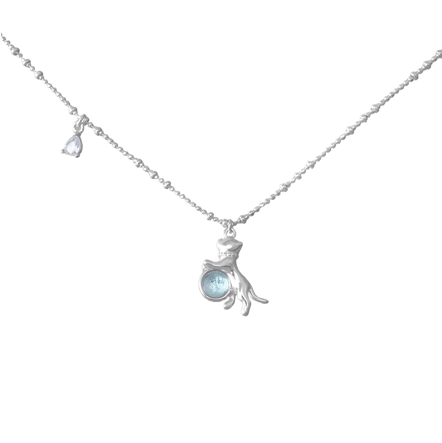 Minimalist Sterling Silver Cat Necklace For Daily Wear | Jentle Jewelry