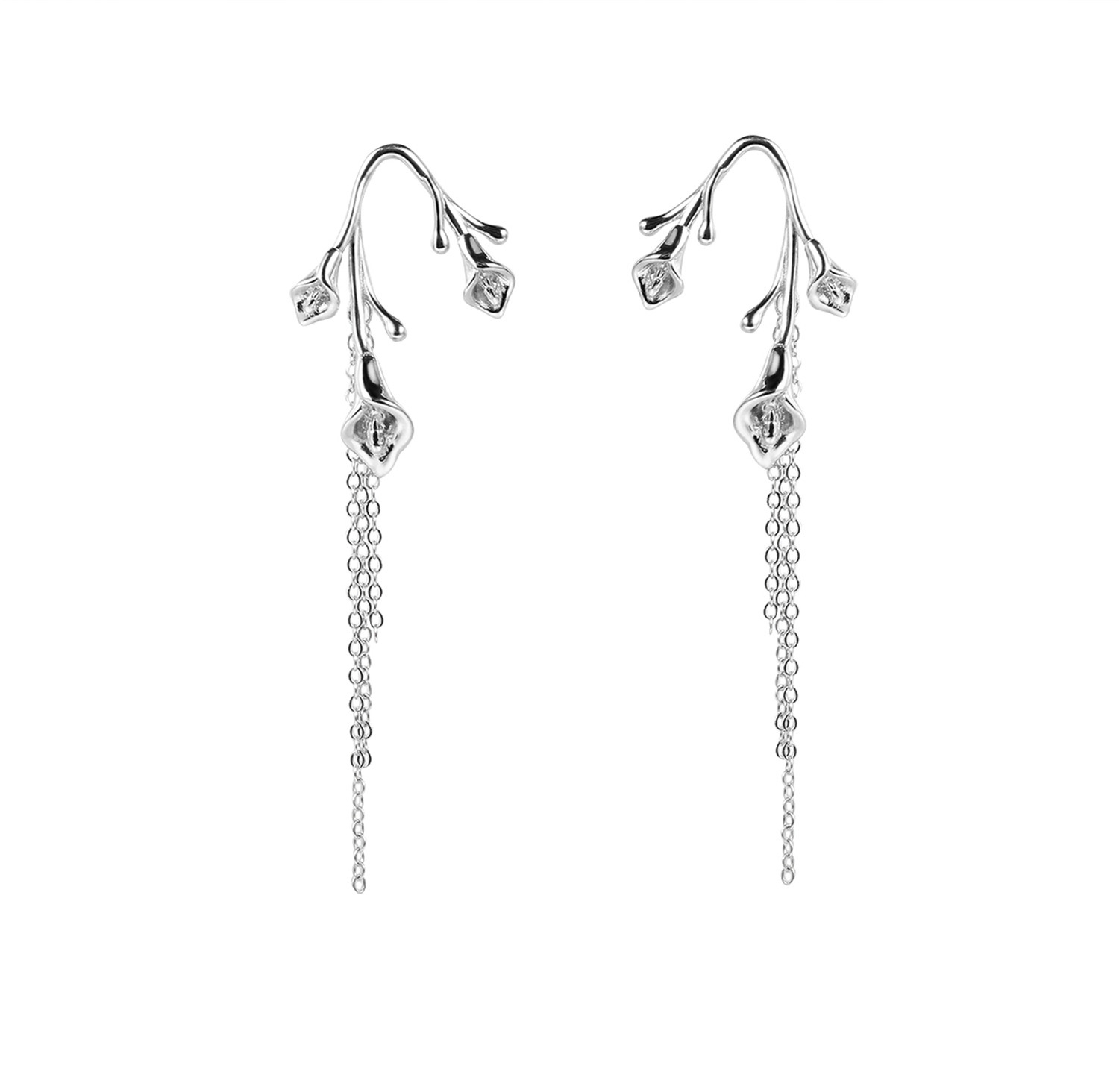 Everyday Sterling Silver Lotus Earrings For Her | Jentle Jewelry