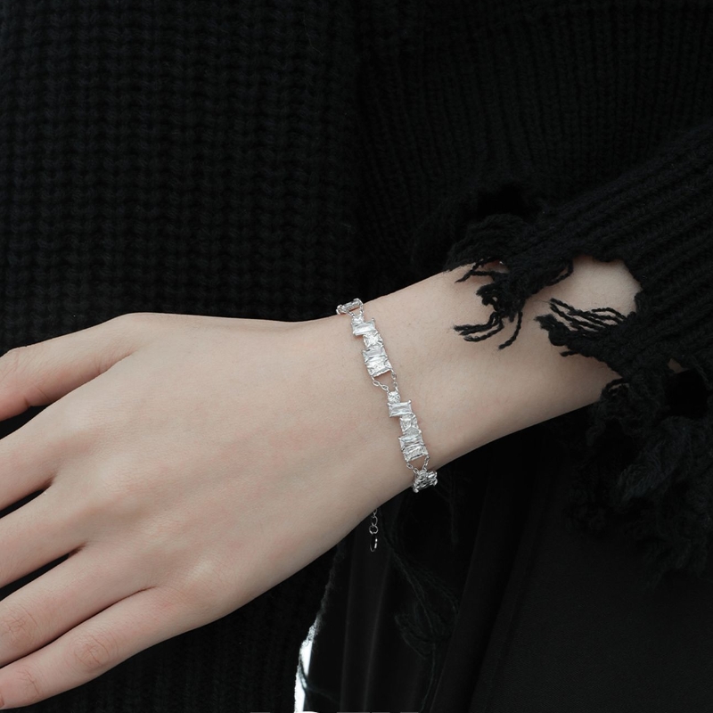 925 Sterling Silver White Zircon Bracelet | Jentle Jewelry