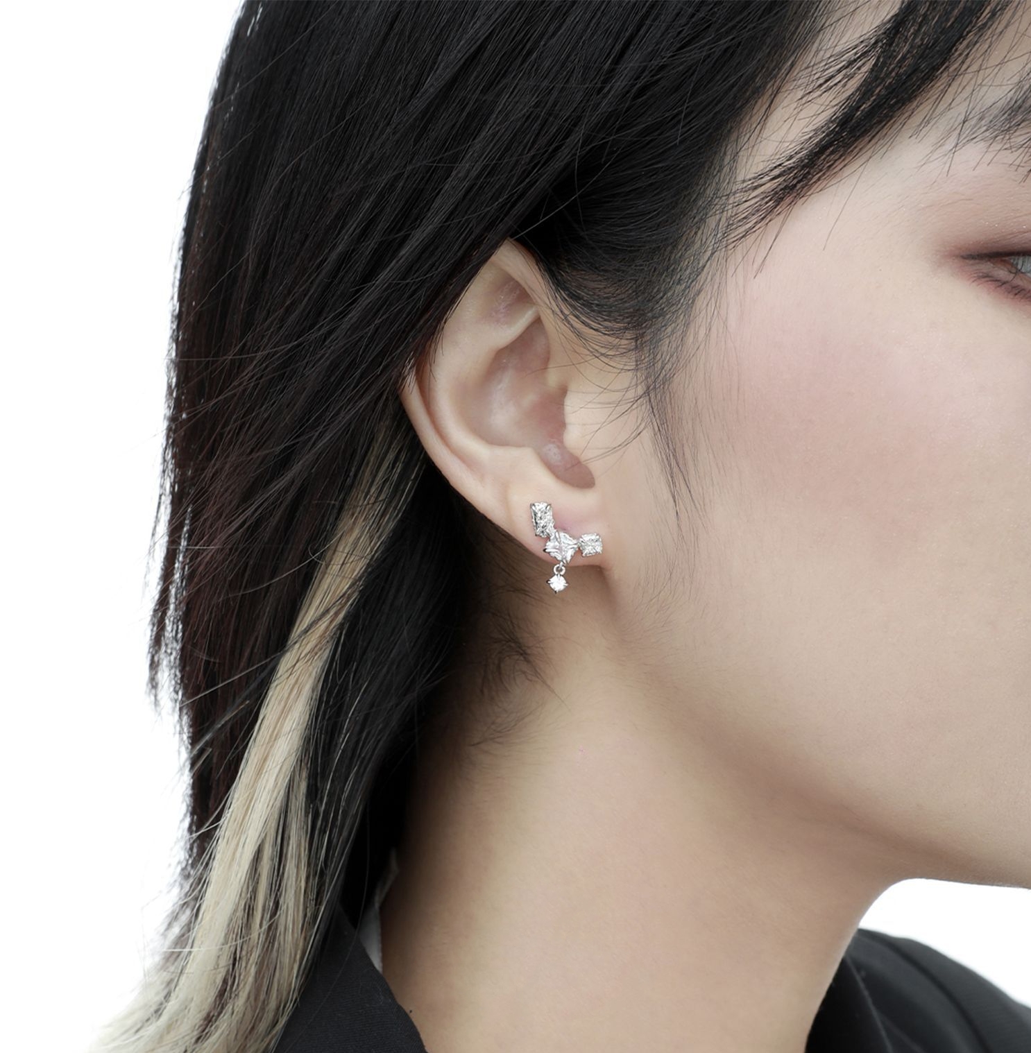 925 Sterling Silver White Earrings | Jentle Jewelry