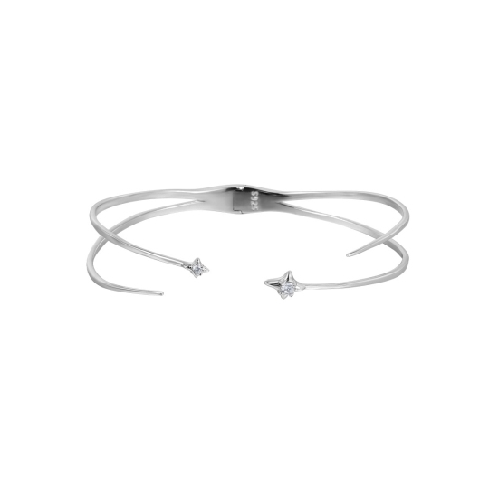 Sterling Silver Star Bangle | Jentle Jewelry