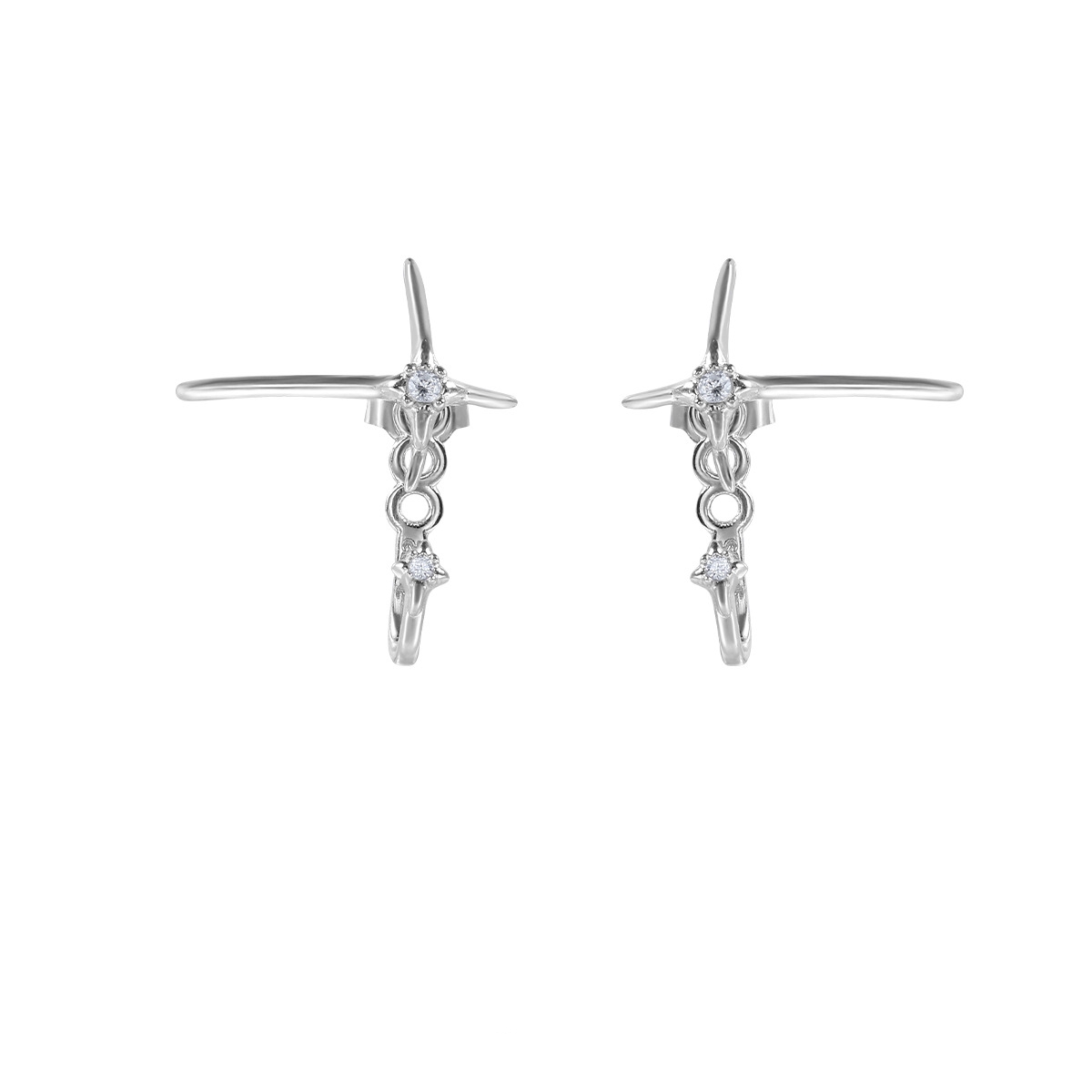 Sterling Silver Star Ear Studs | Jentle Jewelry