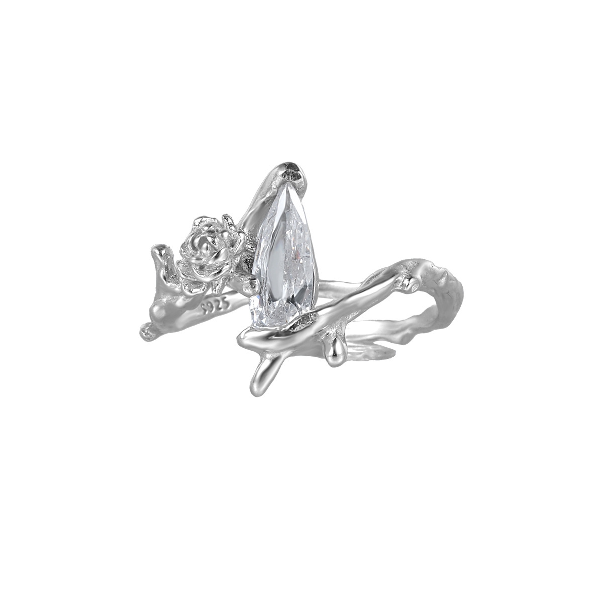 Sterling Silver Rose Ring | Jentle Jewelry