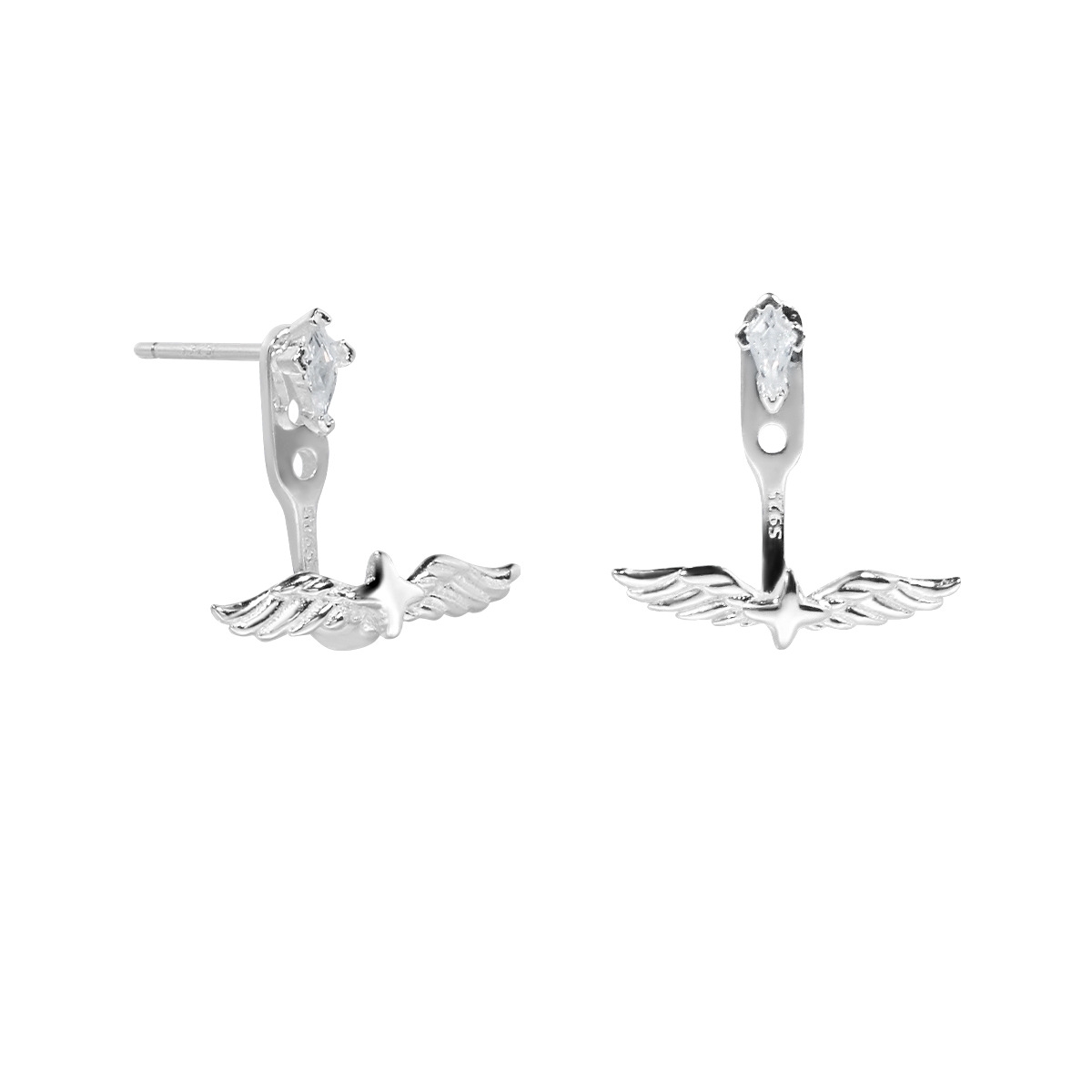 925 Sterling Silver Feather Earrings | Jentle Jewelry