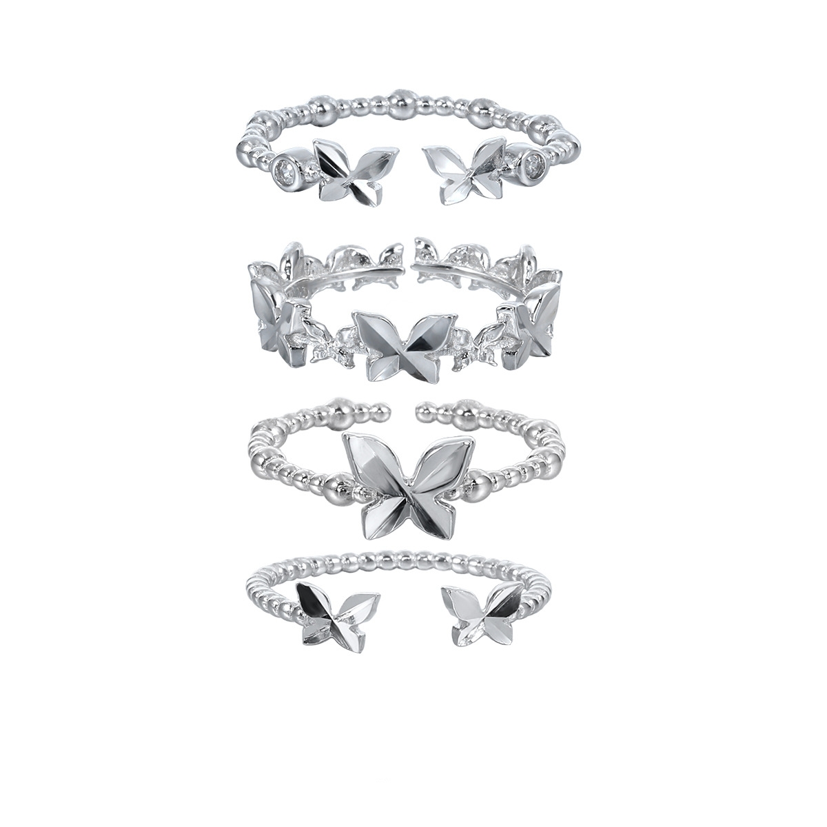 925 Sterling Silver Butterfly Rings | Jentle Jewelry