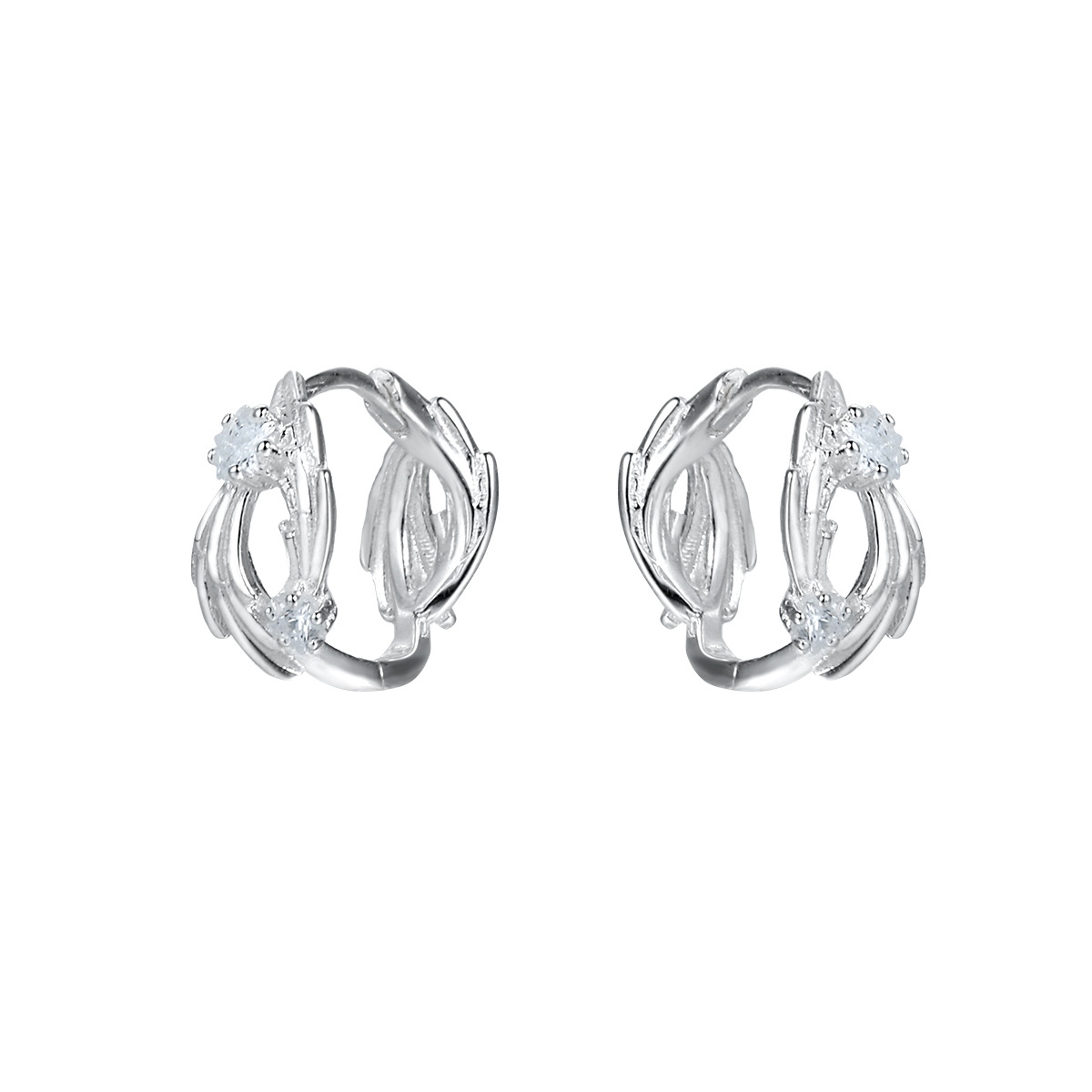 Sterling Silver Star Ear Hoops | Jentle Jewelry
