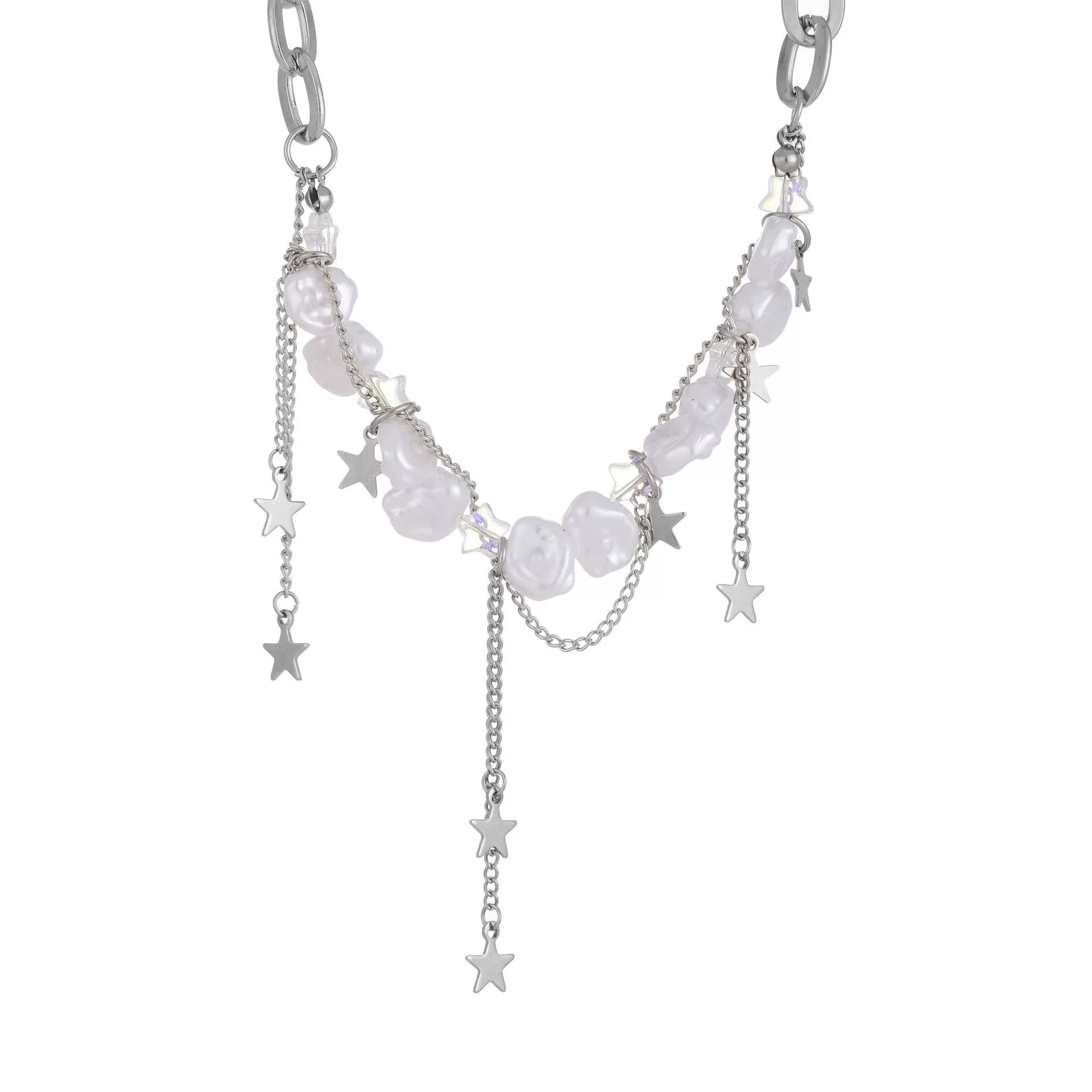 Star Pearl Silver Necklace | Jentle Jewelry