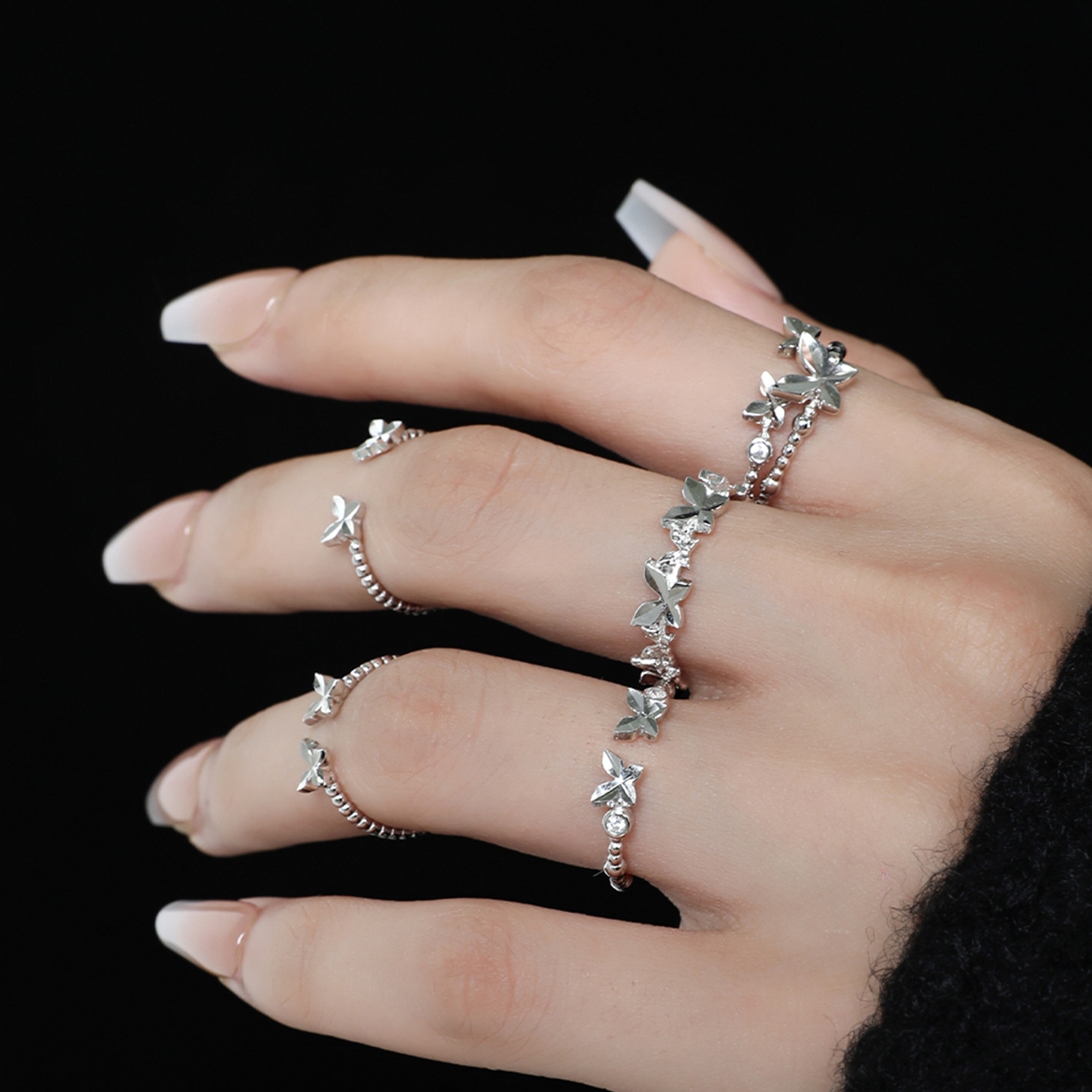 925 Sterling Silver Butterfly Rings | Jentle Jewelry