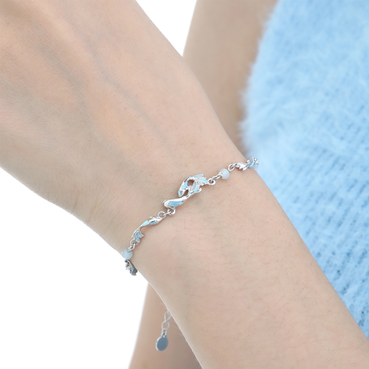 Dainty Sterling Silver Fish Bracelet For Everyday Use | Jentle Jewelry