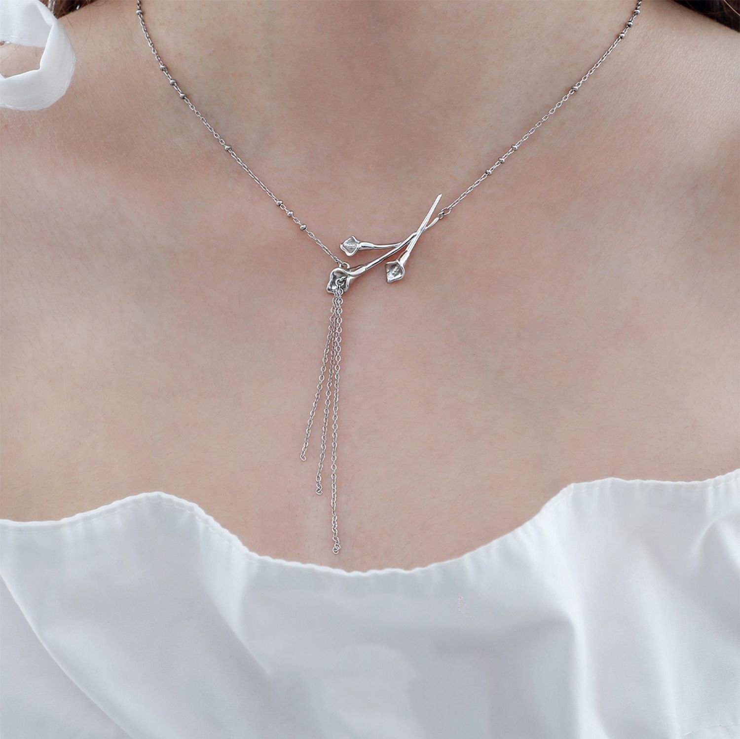 Thin Sterling Silver Necklace For Her | Jentle Jewelry