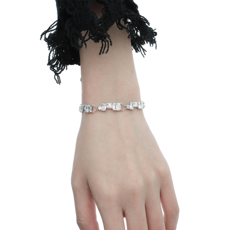 925 Sterling Silver White Zircon Bracelet | Jentle Jewelry