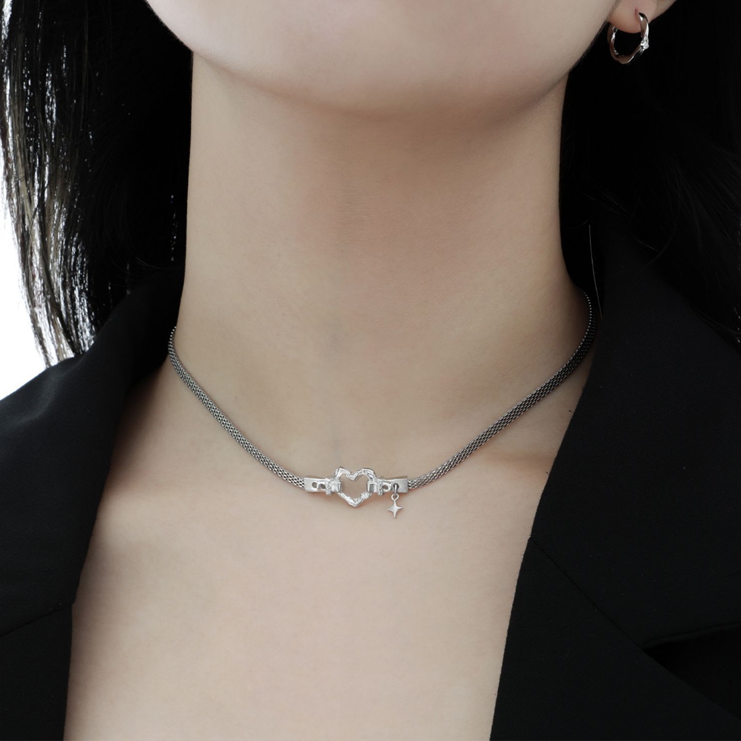 925 Sterling Silver Heart Necklace | Jentle Jewelry