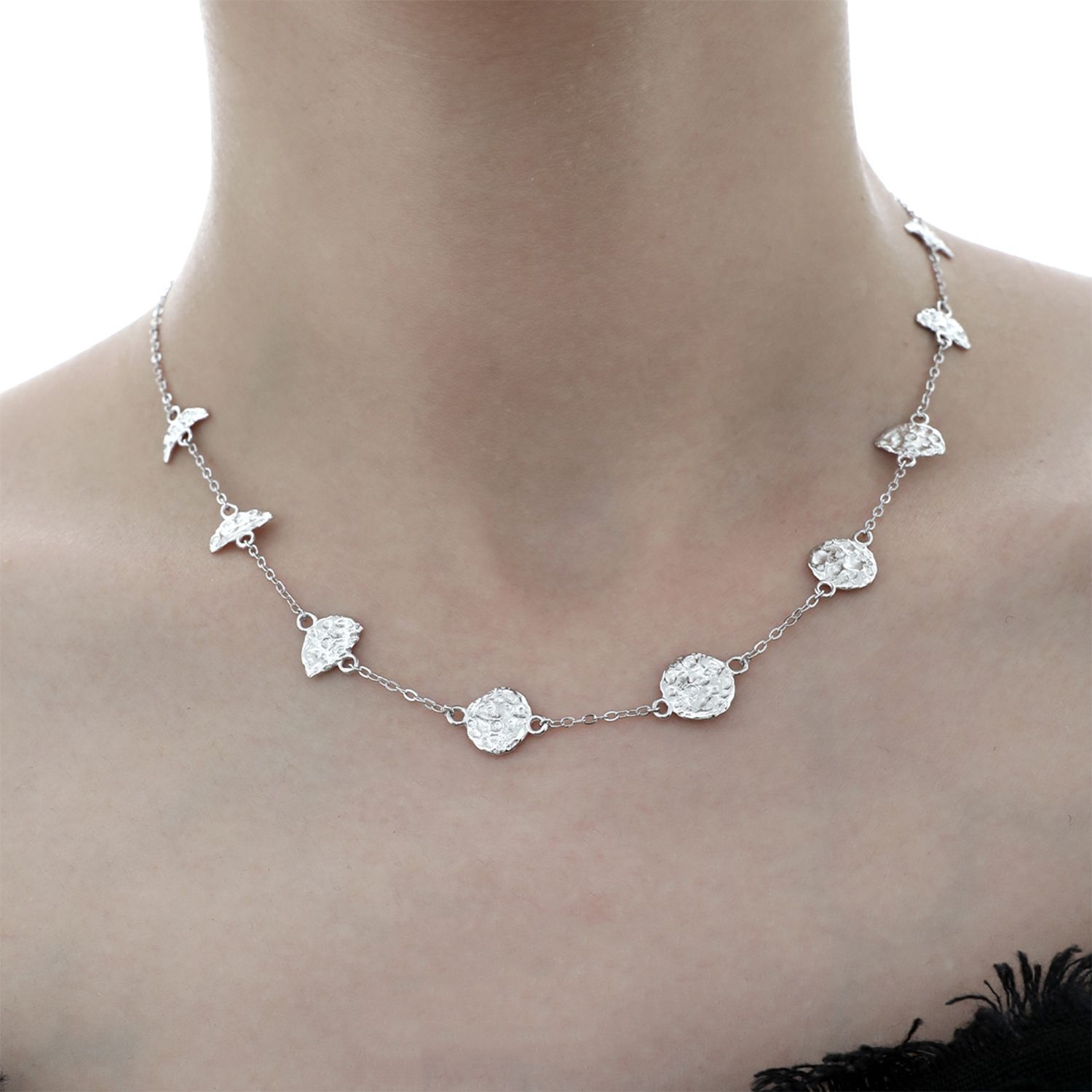 925 Sterling Silver Moon Necklace | Jentle Jewelry
