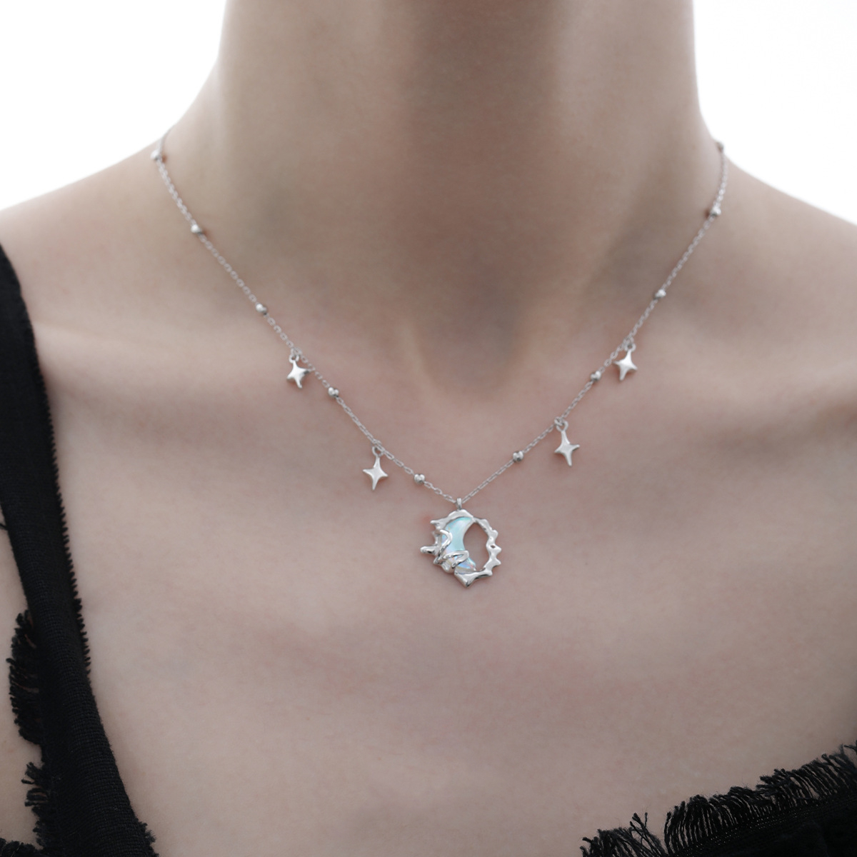 Star Silver Pendant Necklace| Jentle Jewelry
