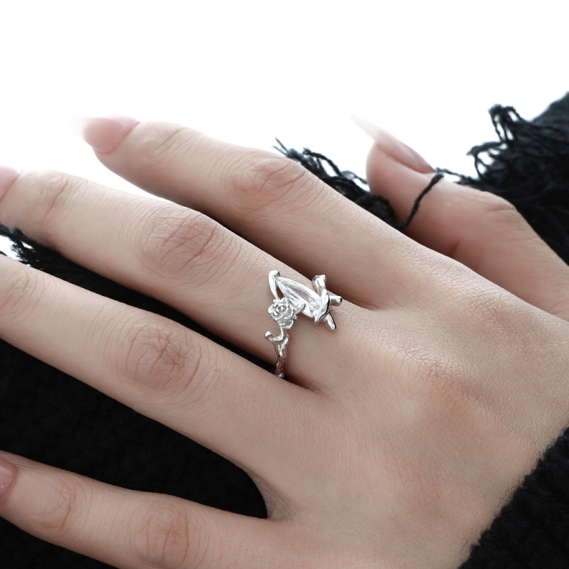 Sterling Silver Rose Ring | Jentle Jewelry