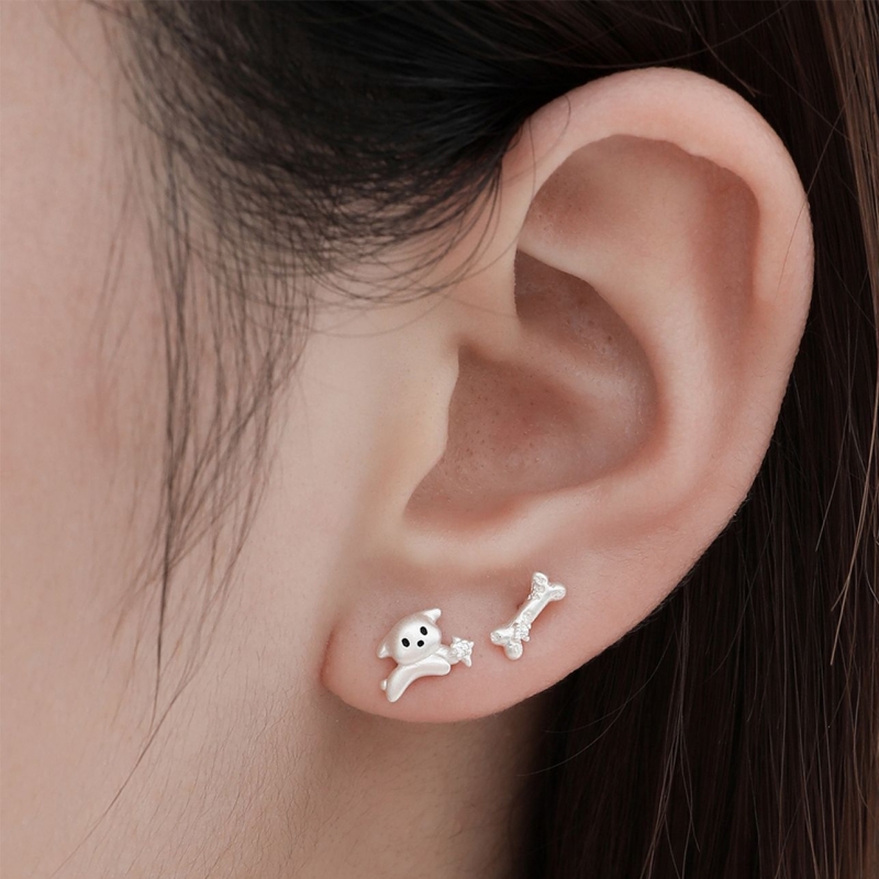 925 Sterling Silver Puppy Earrings | Jentle Jewelry
