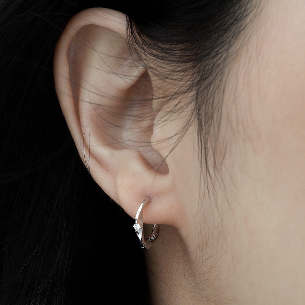 925 Sterling Silver Star Ear Hoops | Jentle Jewelry