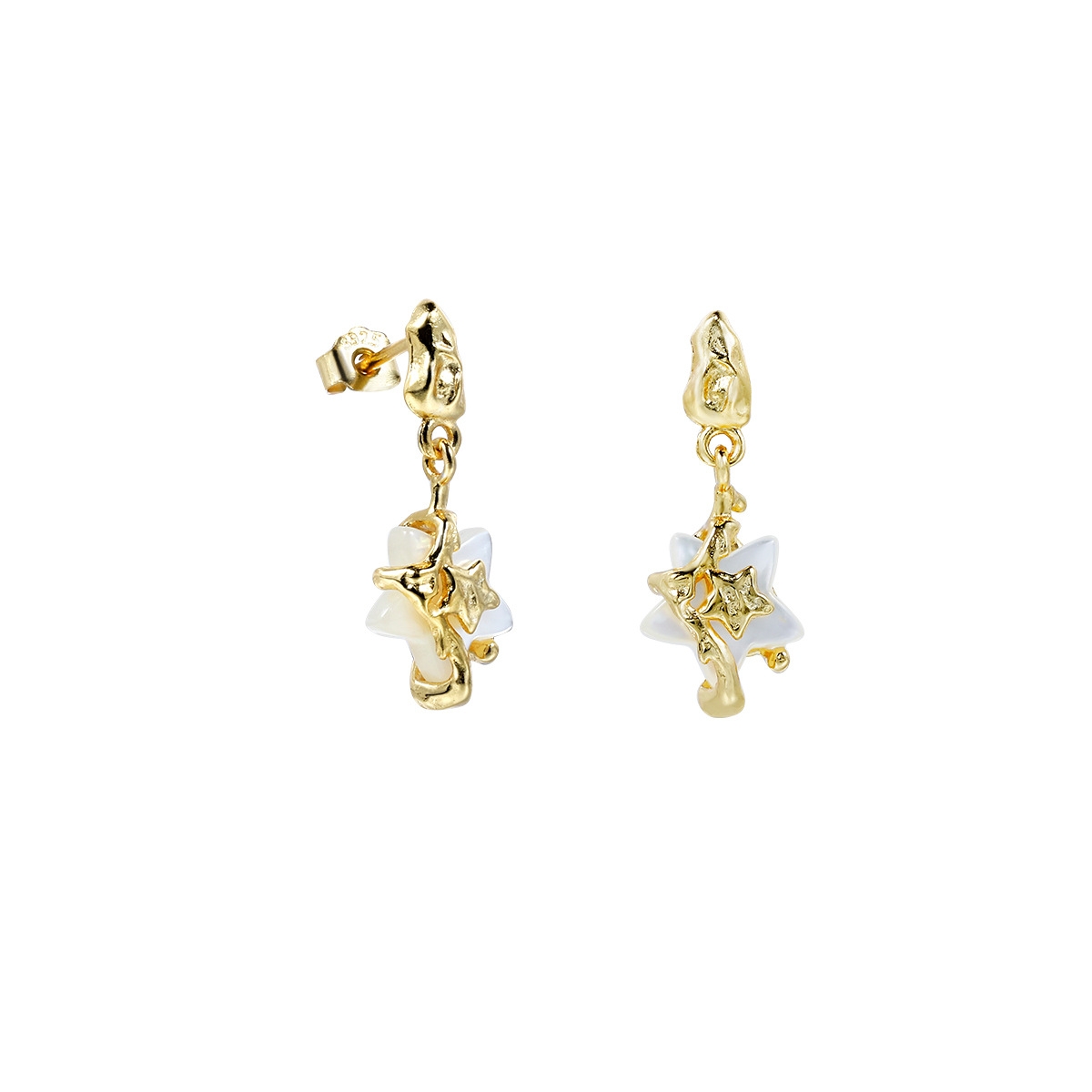 Gold Star Earrings | Jentle Jewelry