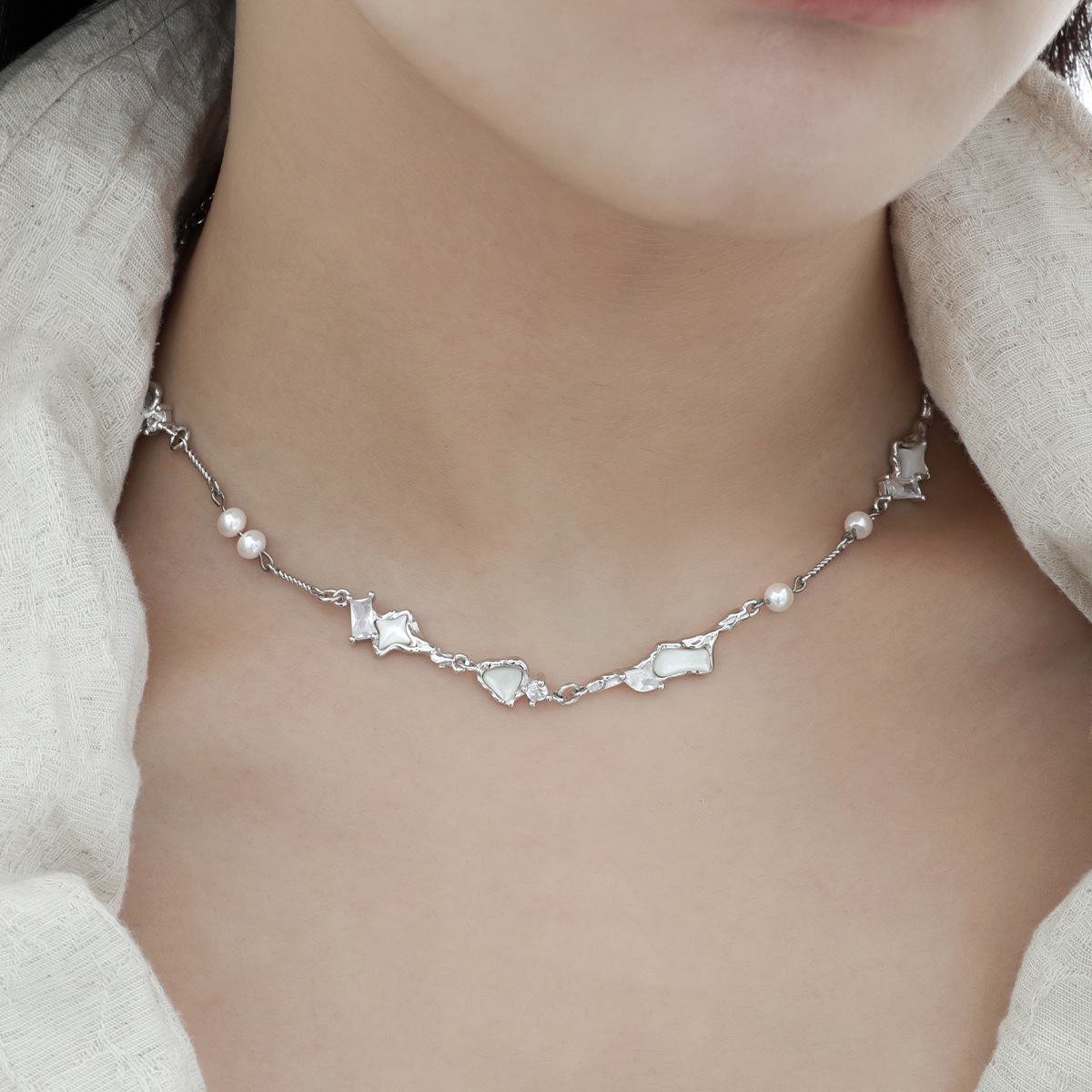 Sterling Silver Pearl Necklace | Jentle Jewelry
