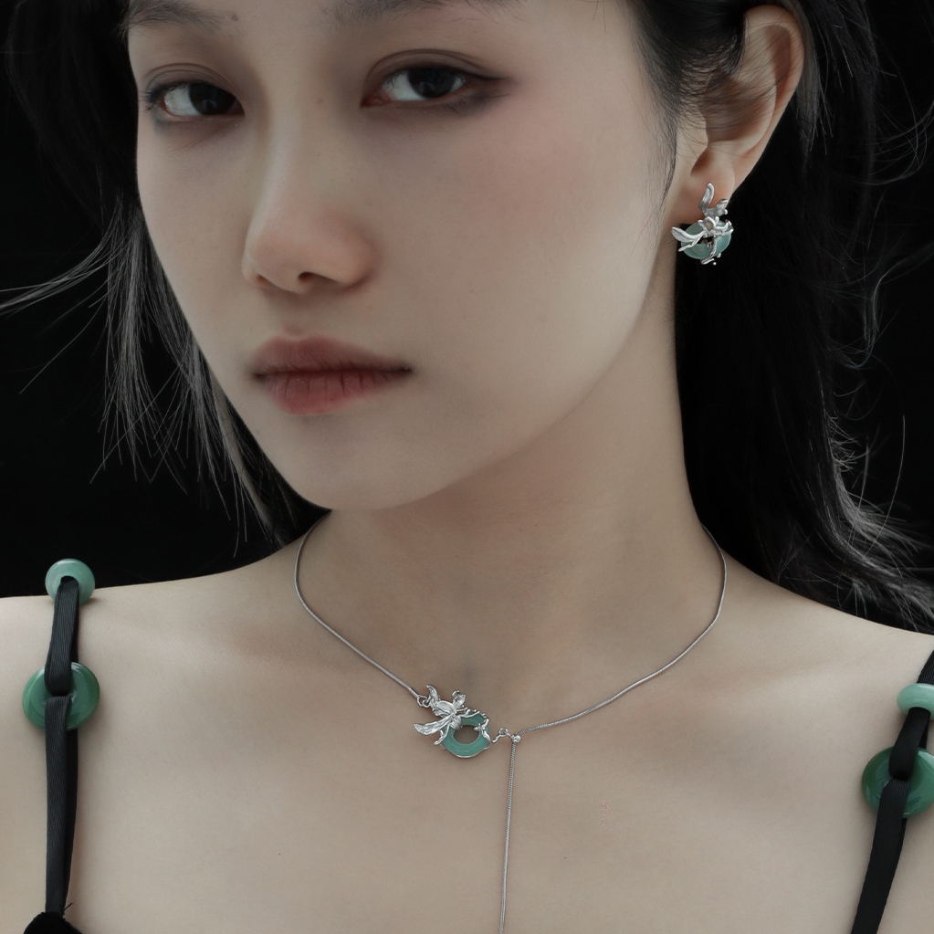 Sterling Silver Jade Pendant Necklace | Jentle Jewelry