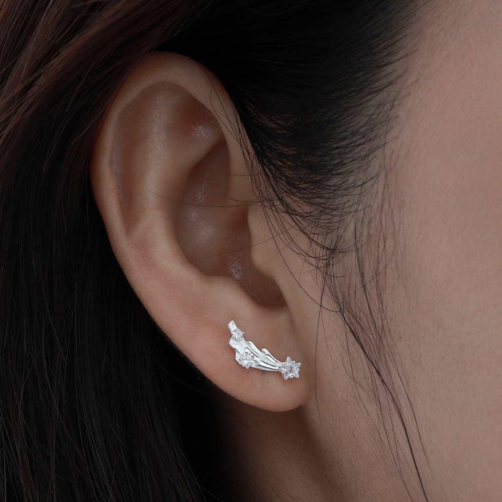 Sterling Silver Star Ear Studs | Jentle Jewelry