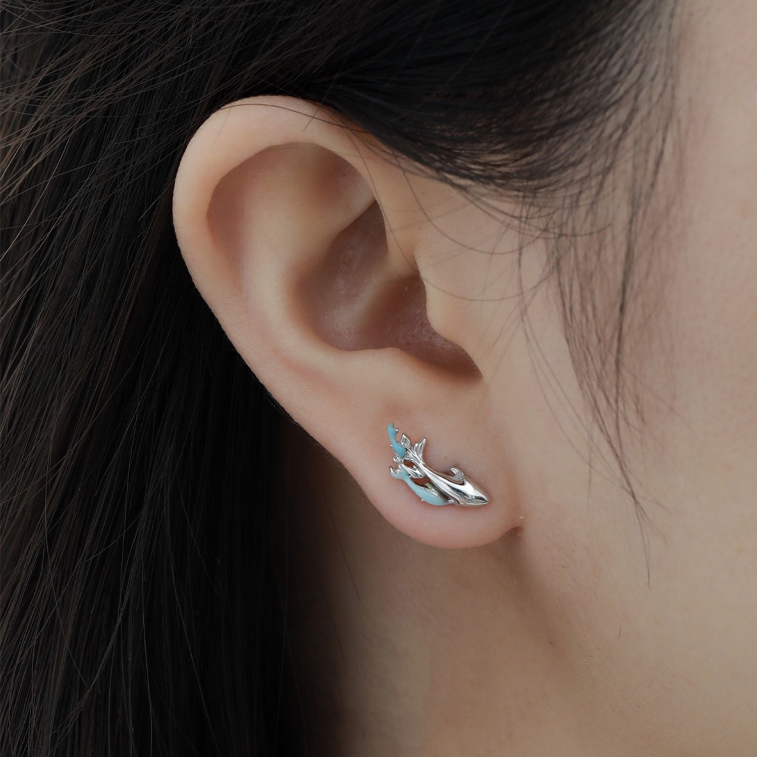 Sterling Silver Fish Earrings For Daily Wear | Jentle Jewelry
