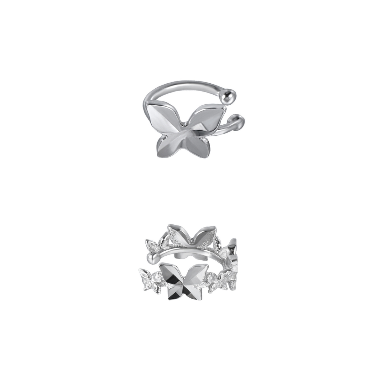 Lightweight Silver Ear Cuff Combo For Daily | Jentle Jwelry