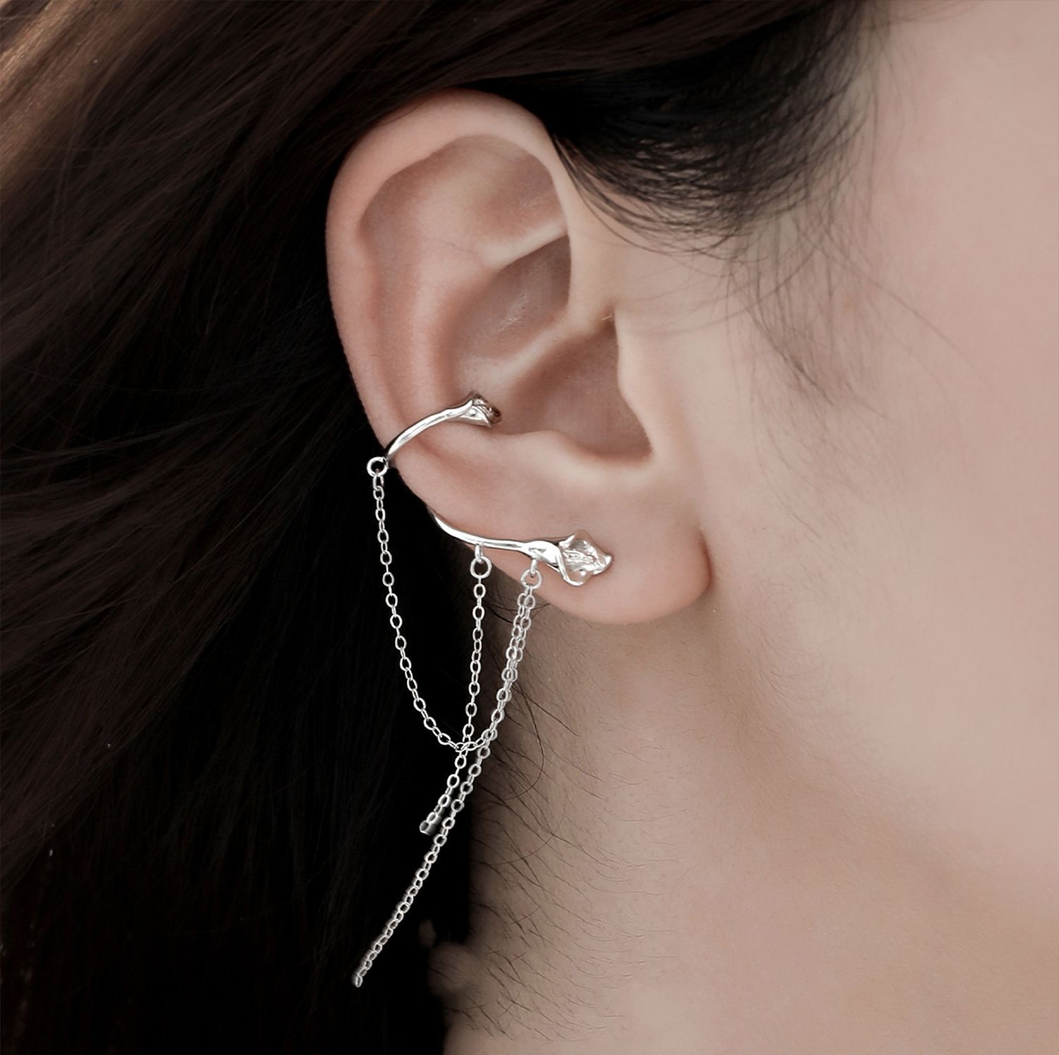 Unique Style Sterling Silver Ear Cuff For No Piercings | Jentle Jewelry