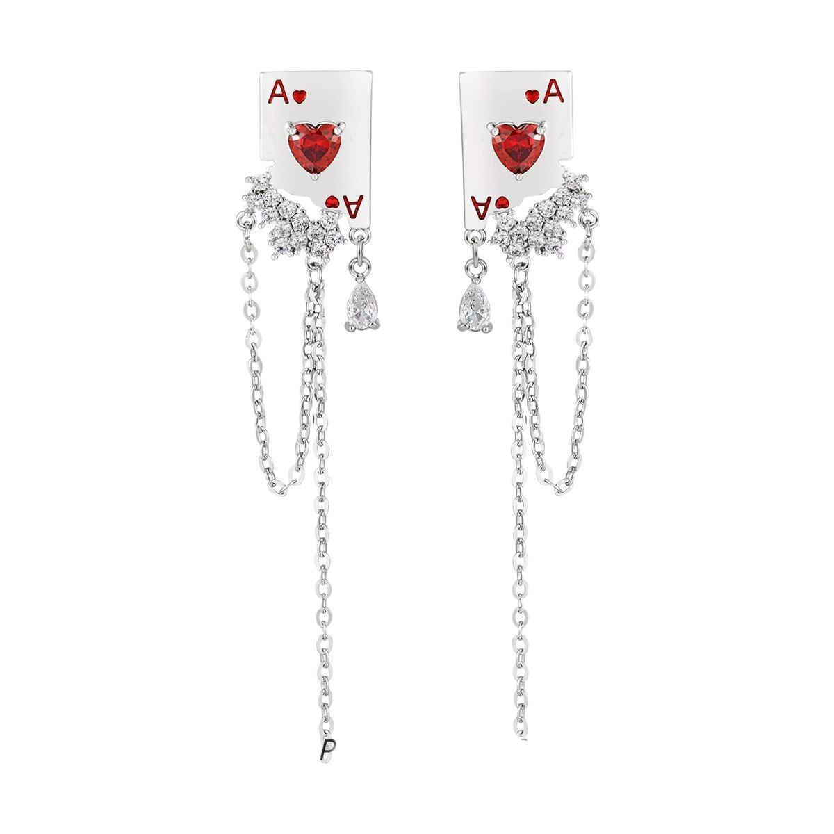 Red Heart Silver Earrings | Jentle Jewelry
